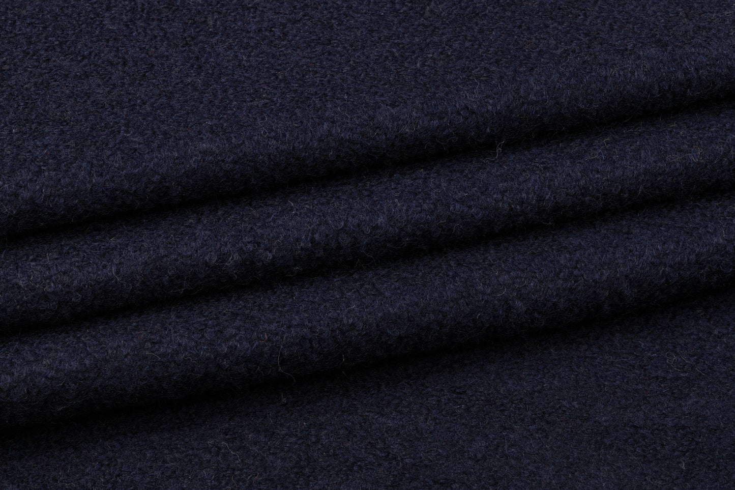 Boiled Wool Coating - Navy Blue