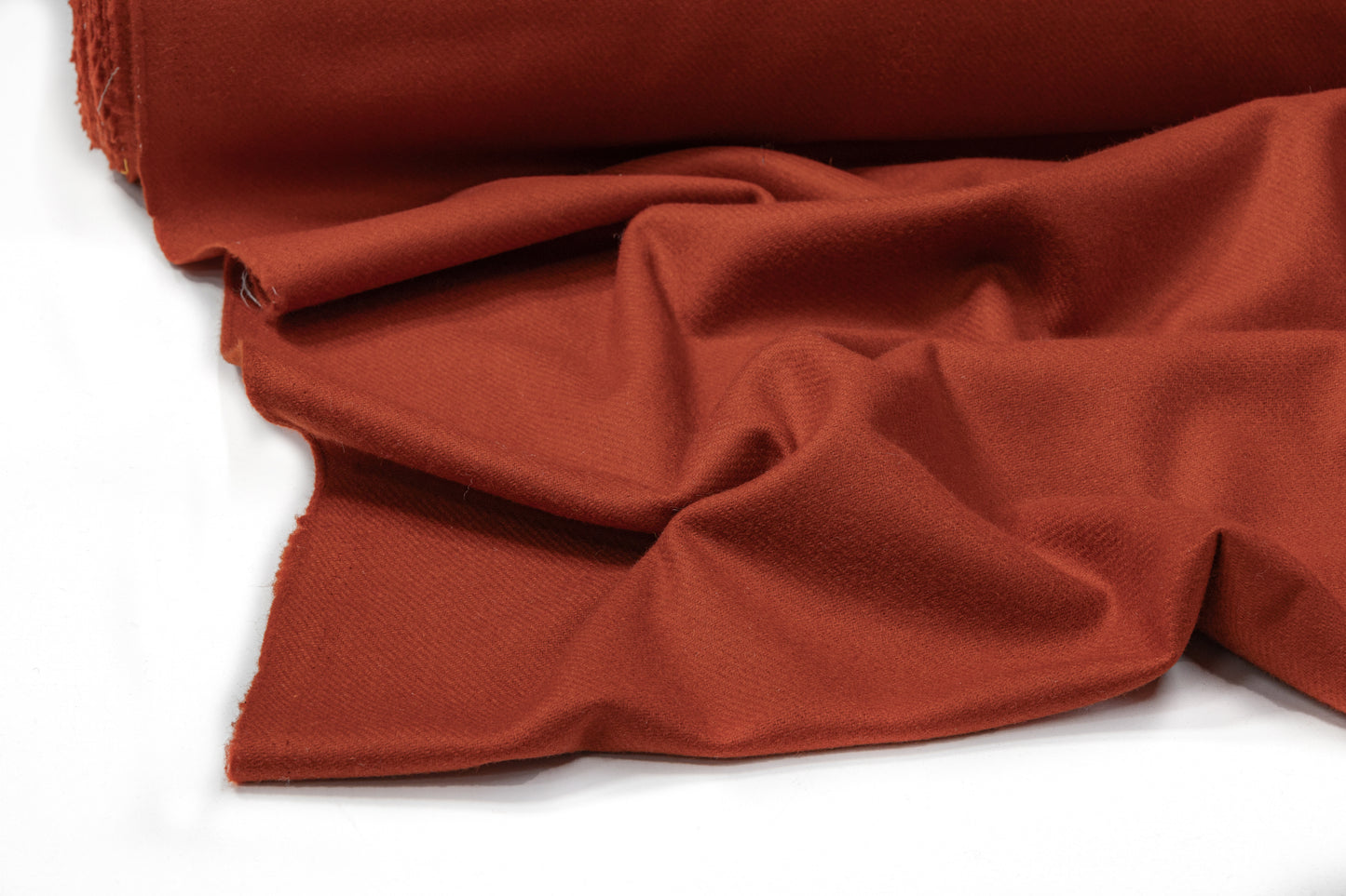 Italian Wool Twill Coating - Burned Orange