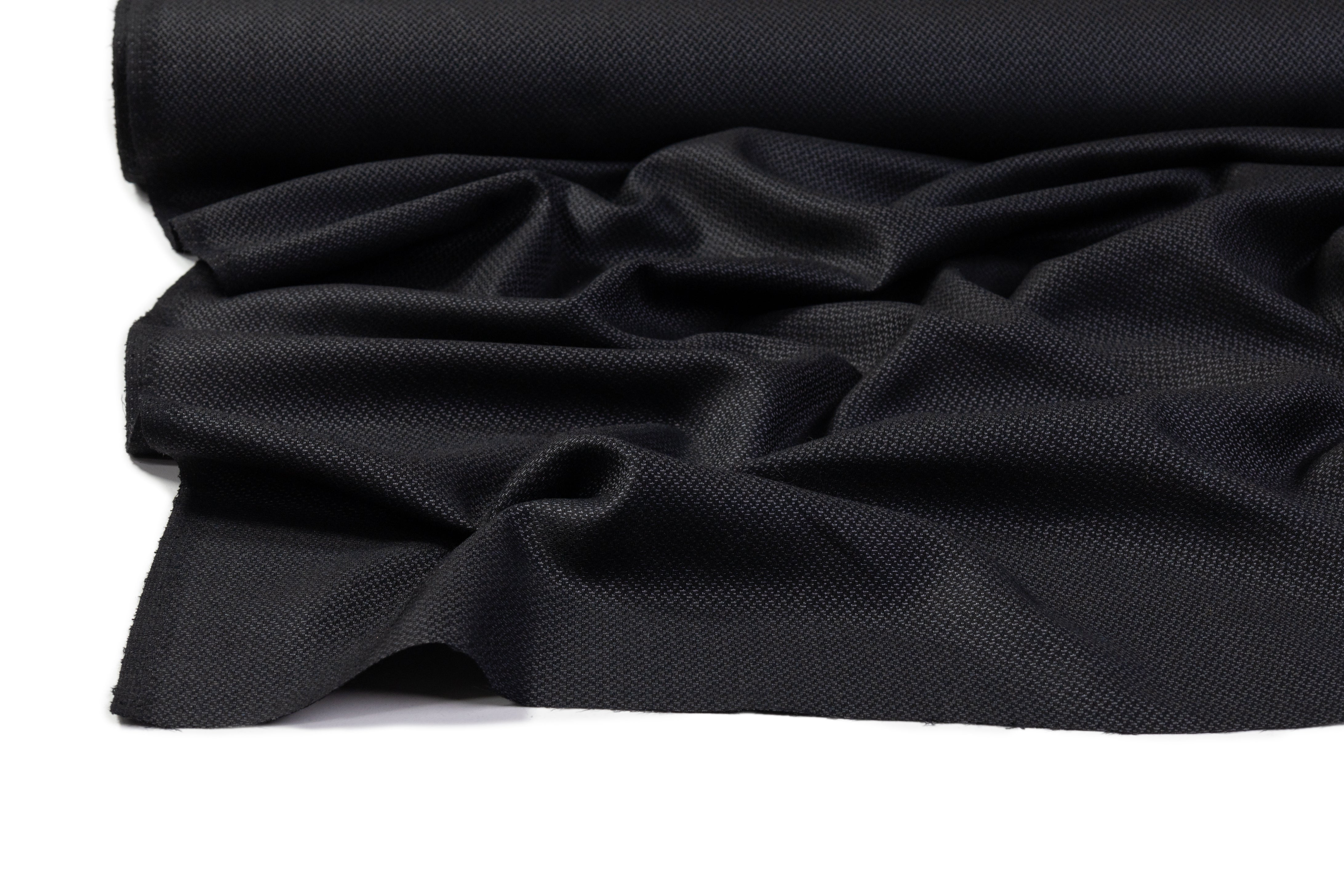 Cerruti - Micro Pattern Italian Wool Suiting - Black