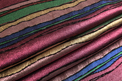 Metallic Italian Silk Blend Chenille Brocade - Multicolor