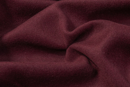 Fused Poly Wool Coating - Burgundy