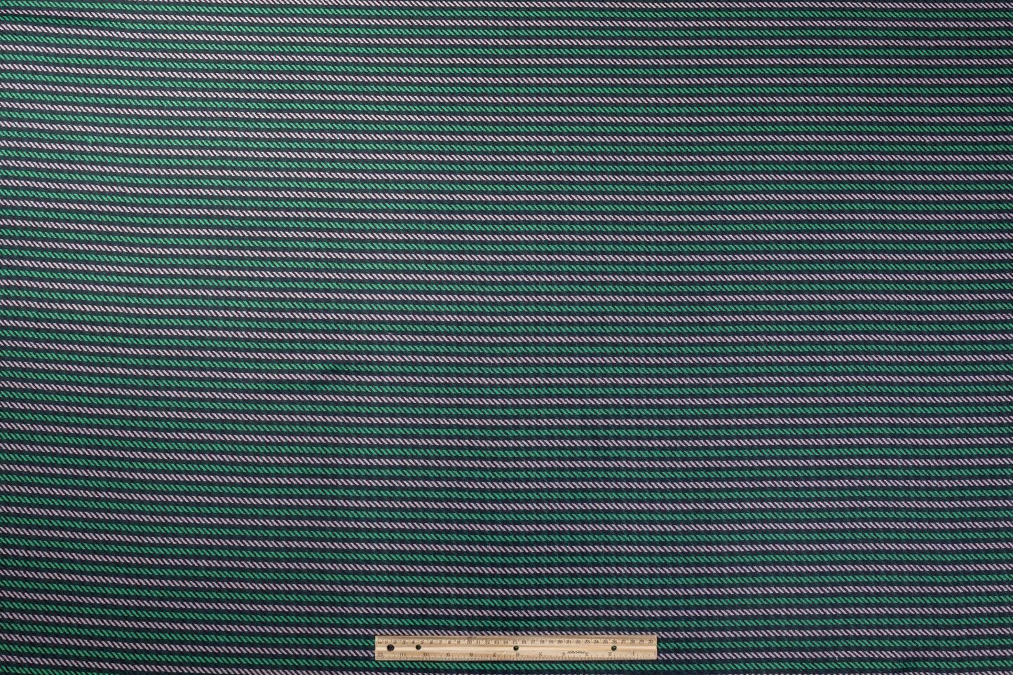 Striped Italian Wool Nylon Tweed - Pink / Green
