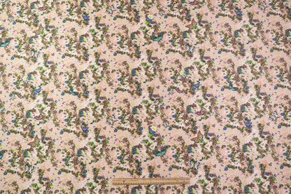 Italian Viscose Acetate Fluid Faille - Tan / Multicolor
