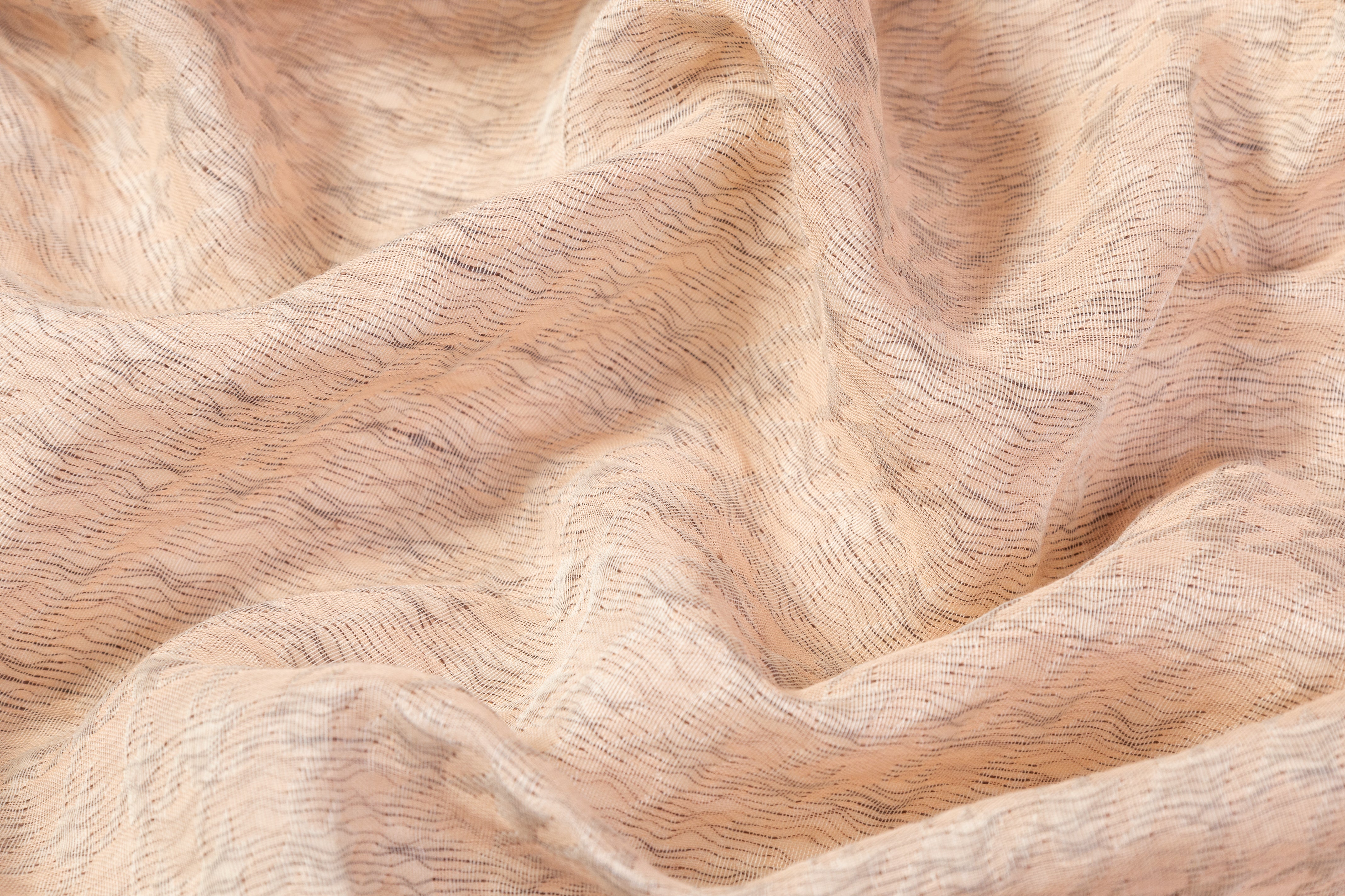 Houndstooth Italian Sheer Jacquard - Peach