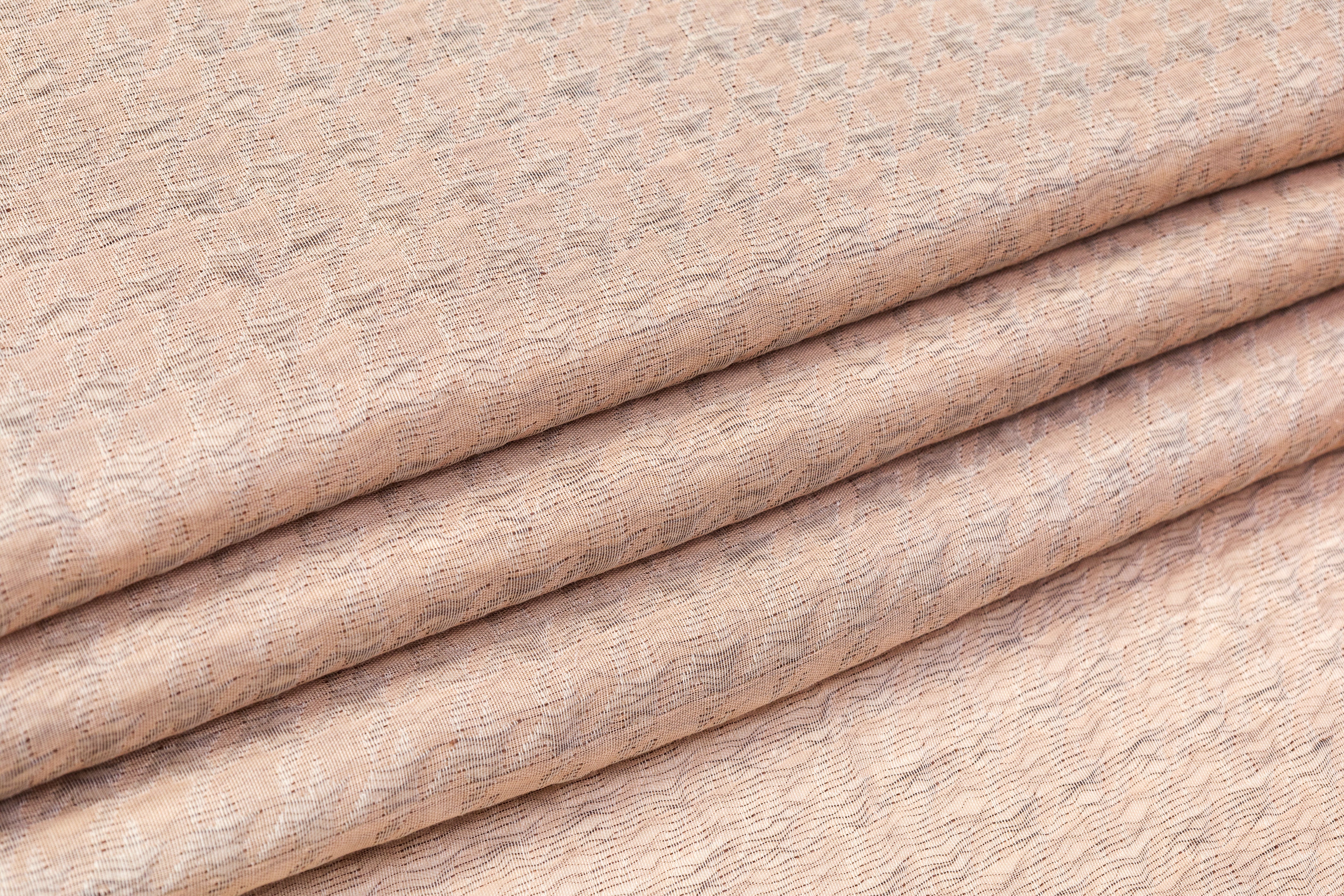 Houndstooth Italian Sheer Jacquard - Peach