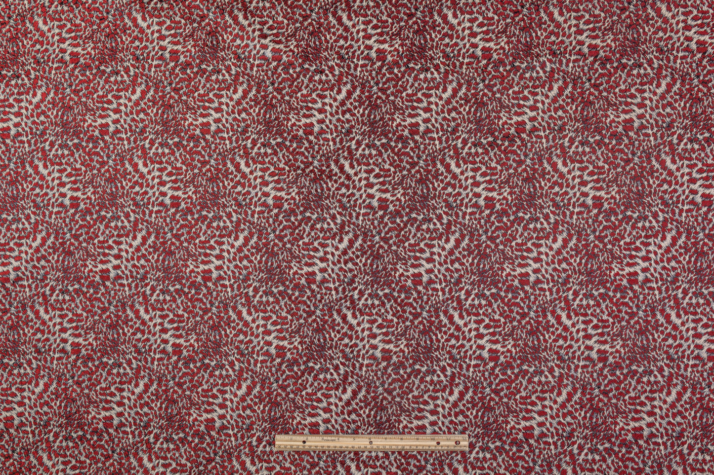 Metallic Cheetah Italian Brocade - Red