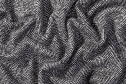 Herringbone Boiled Wool - Gray