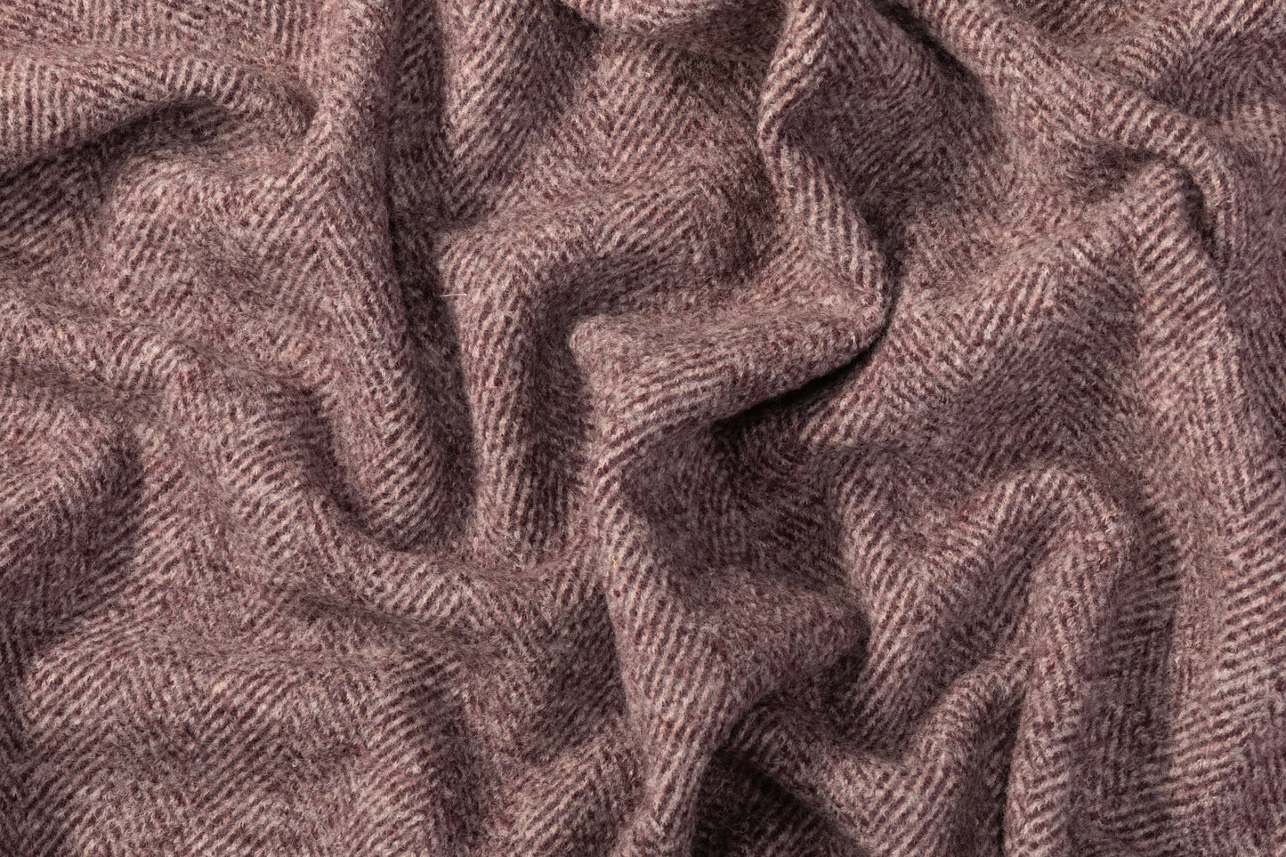 Herringbone Boiled Wool - Mauve