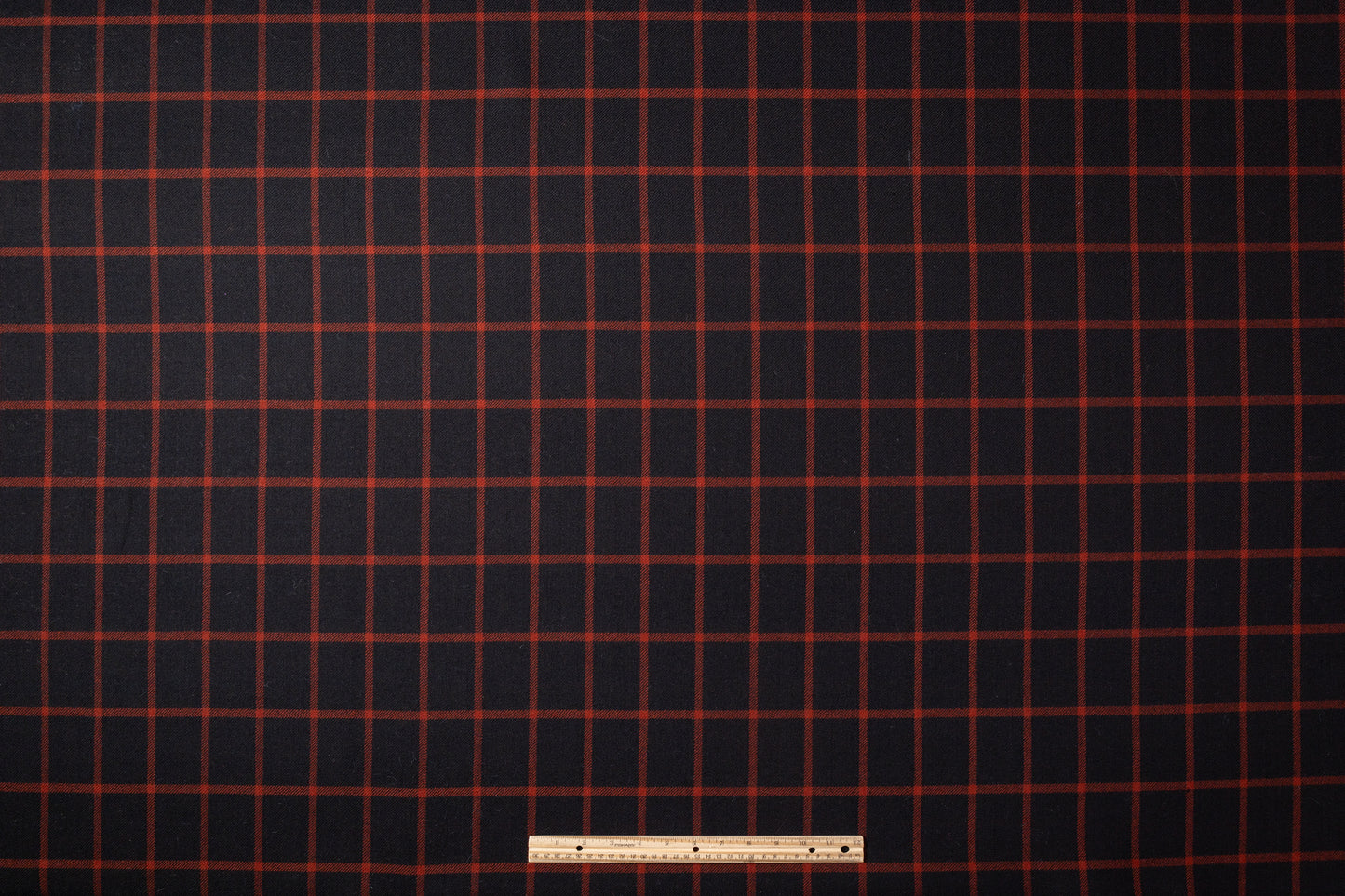 Double Faced Italian Wool Coating - Black / Red