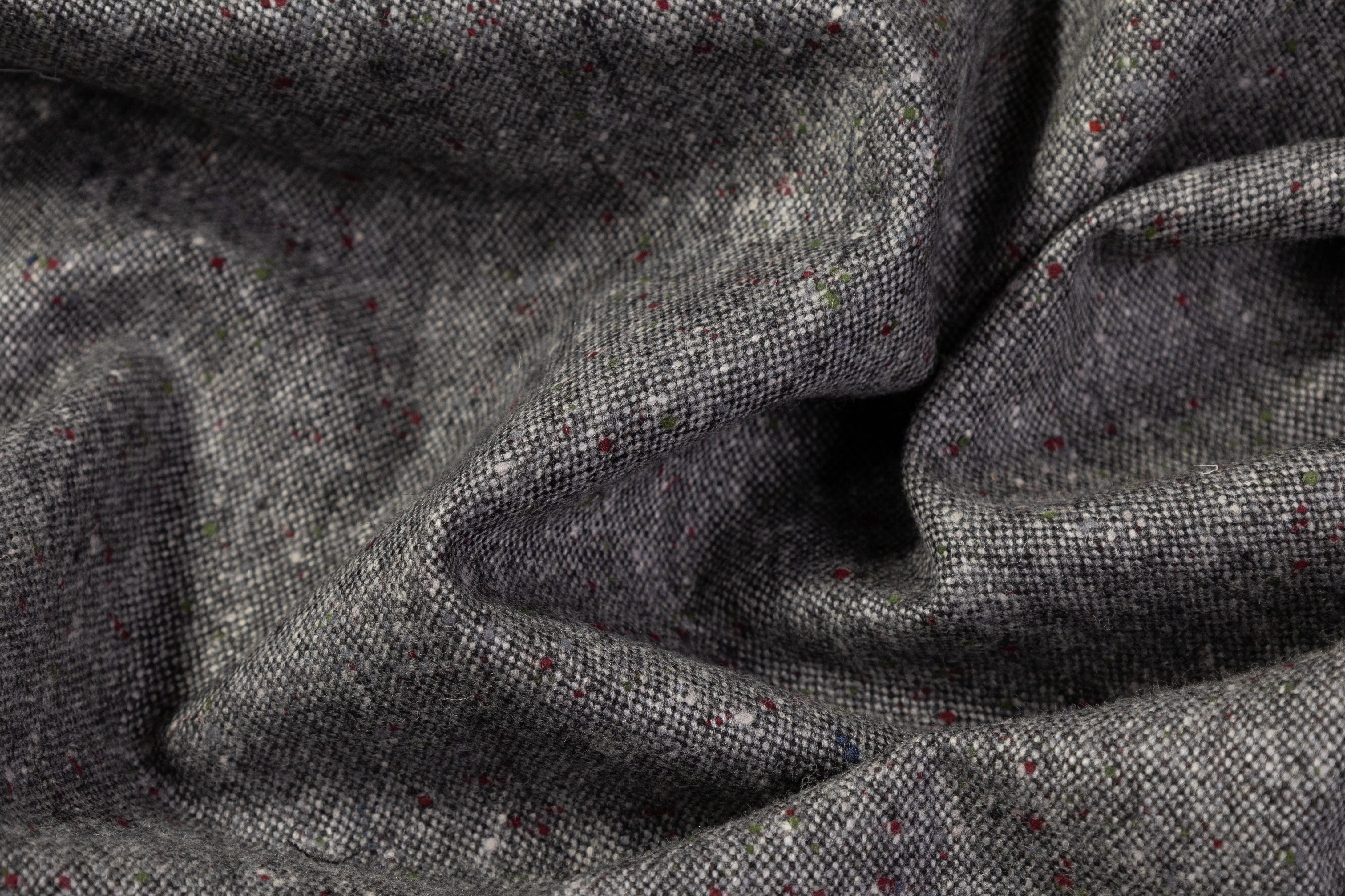 Speckled Italian Wool Suiting - Gray