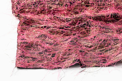 Fringed Metallic Italian Jacquard - Pink / Gold / Black