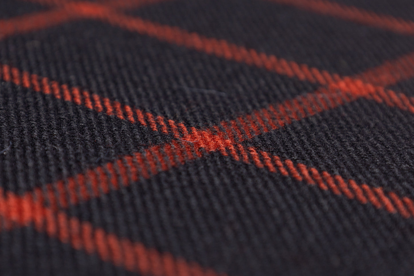 Double Faced Italian Wool Coating - Black / Red