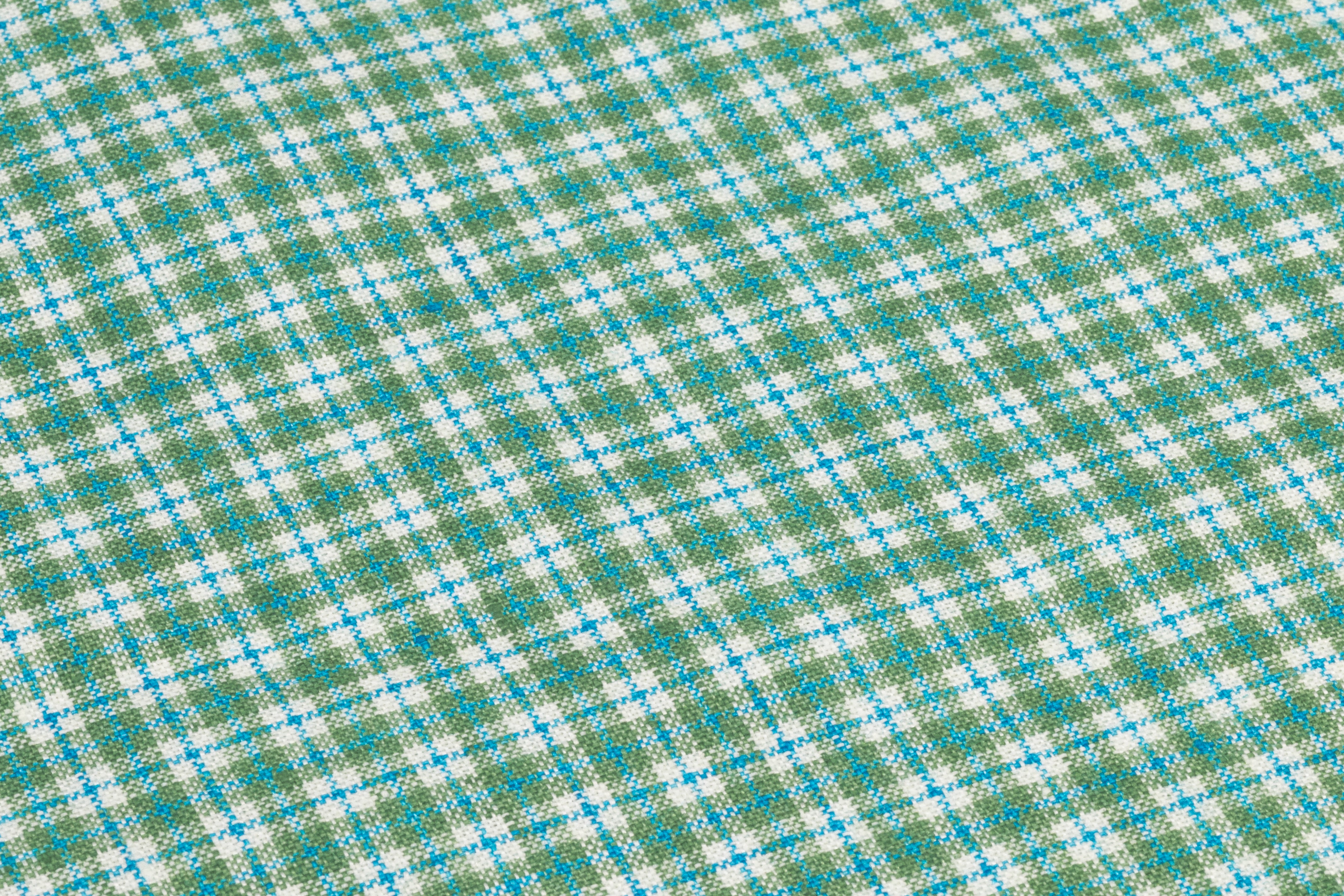 Checked Linen - Green / Blue