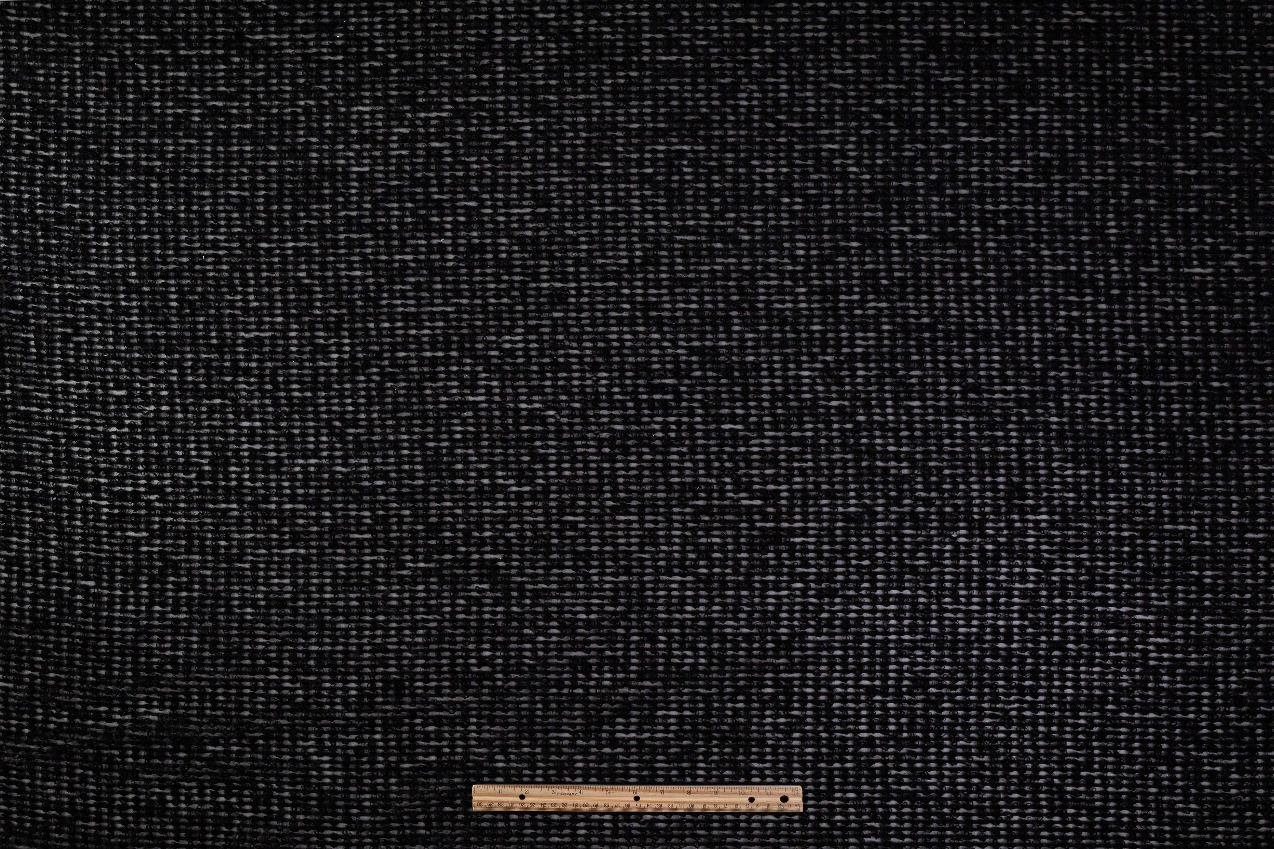 Italian Silk and Wool Organza Bouclé - Black