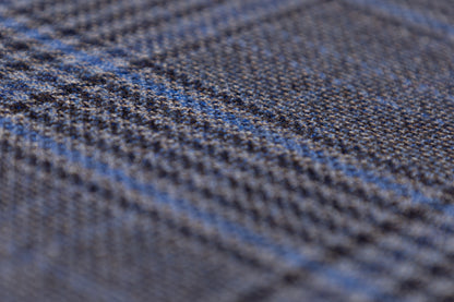Checked Italian Wool Suiting - Blue / Gray