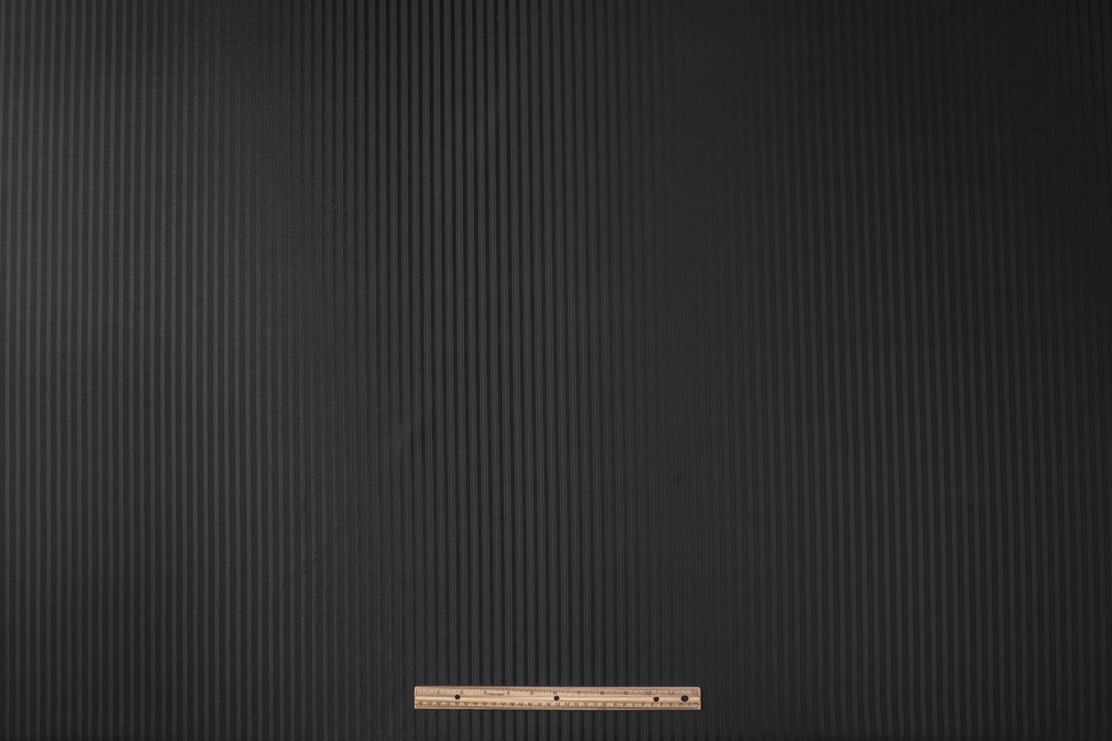 Armani - Fused Striped Italian Wool Black