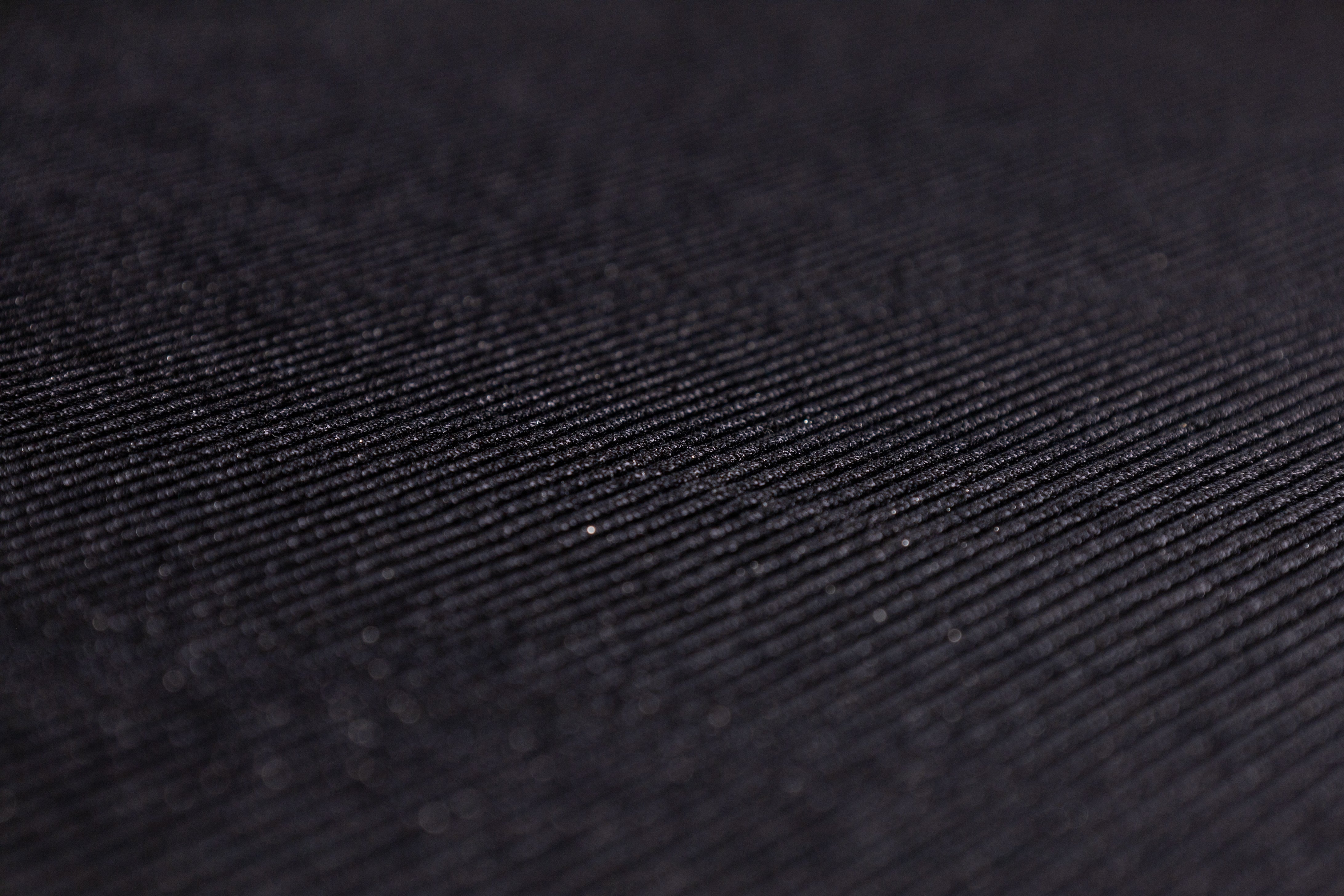 Metallic Italian Wool Ottoman - Black