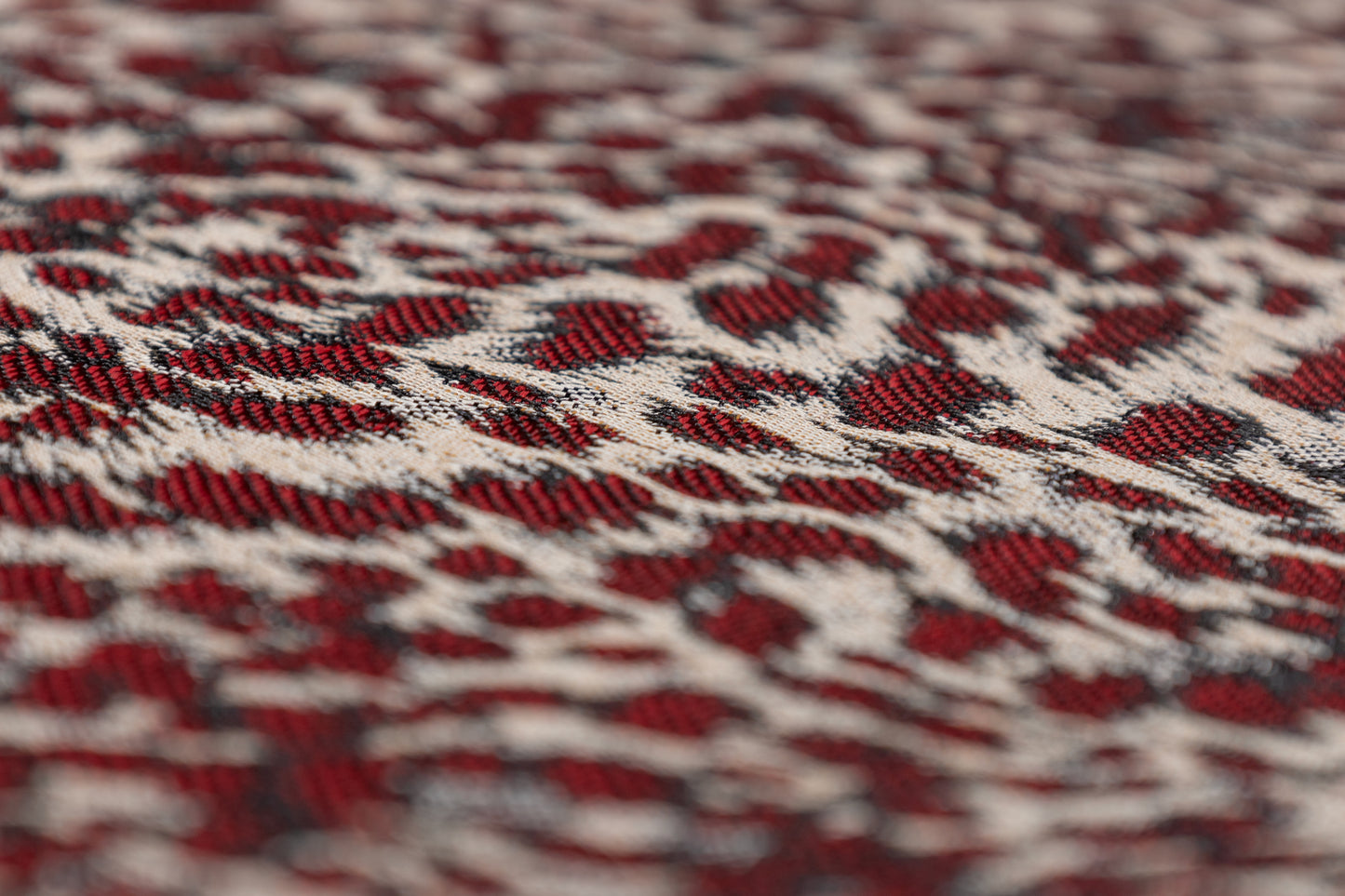 Metallic Cheetah Italian Brocade - Red