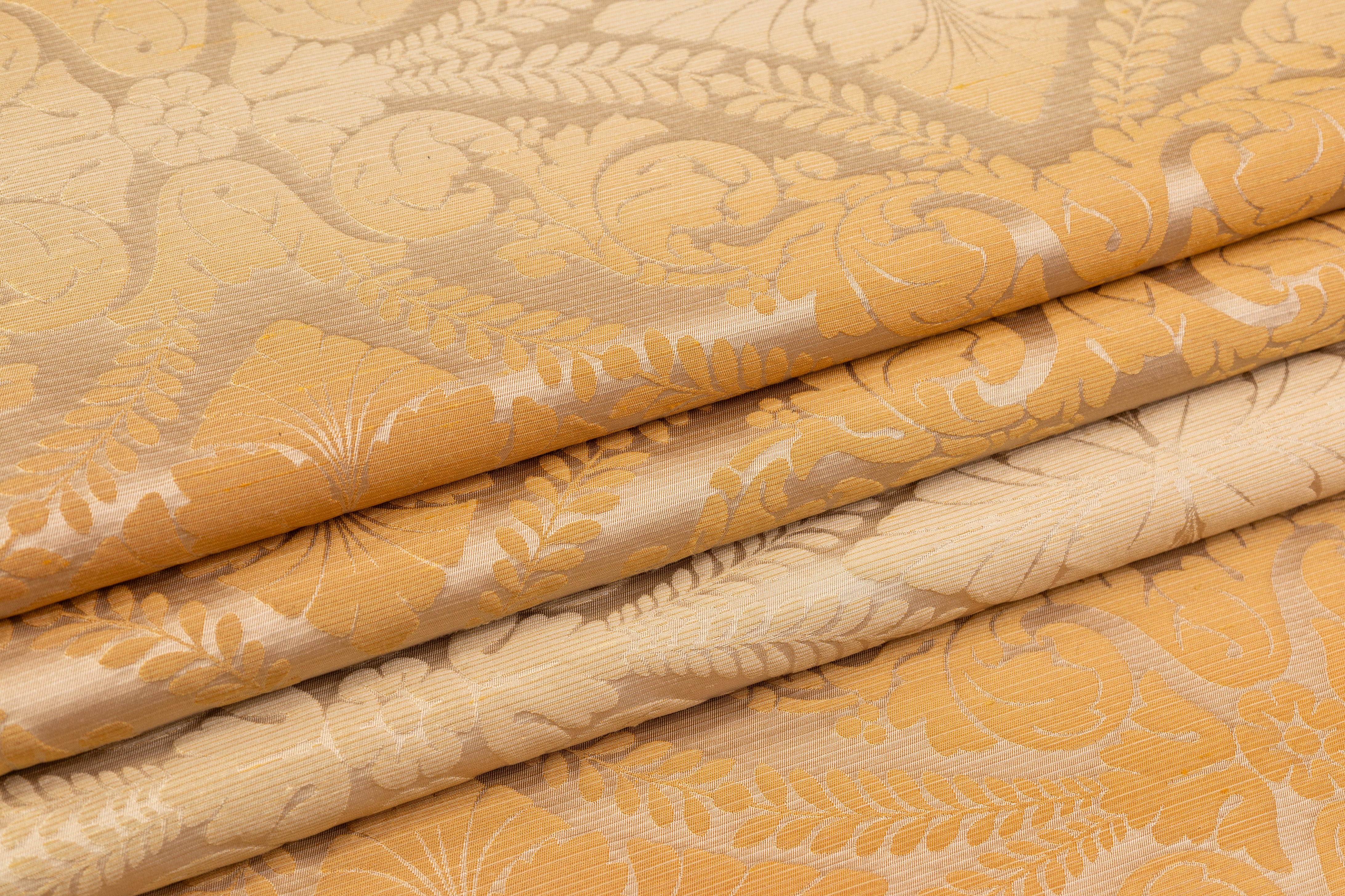 Gradient Damask Italian Silk Blend Brocade - Gold