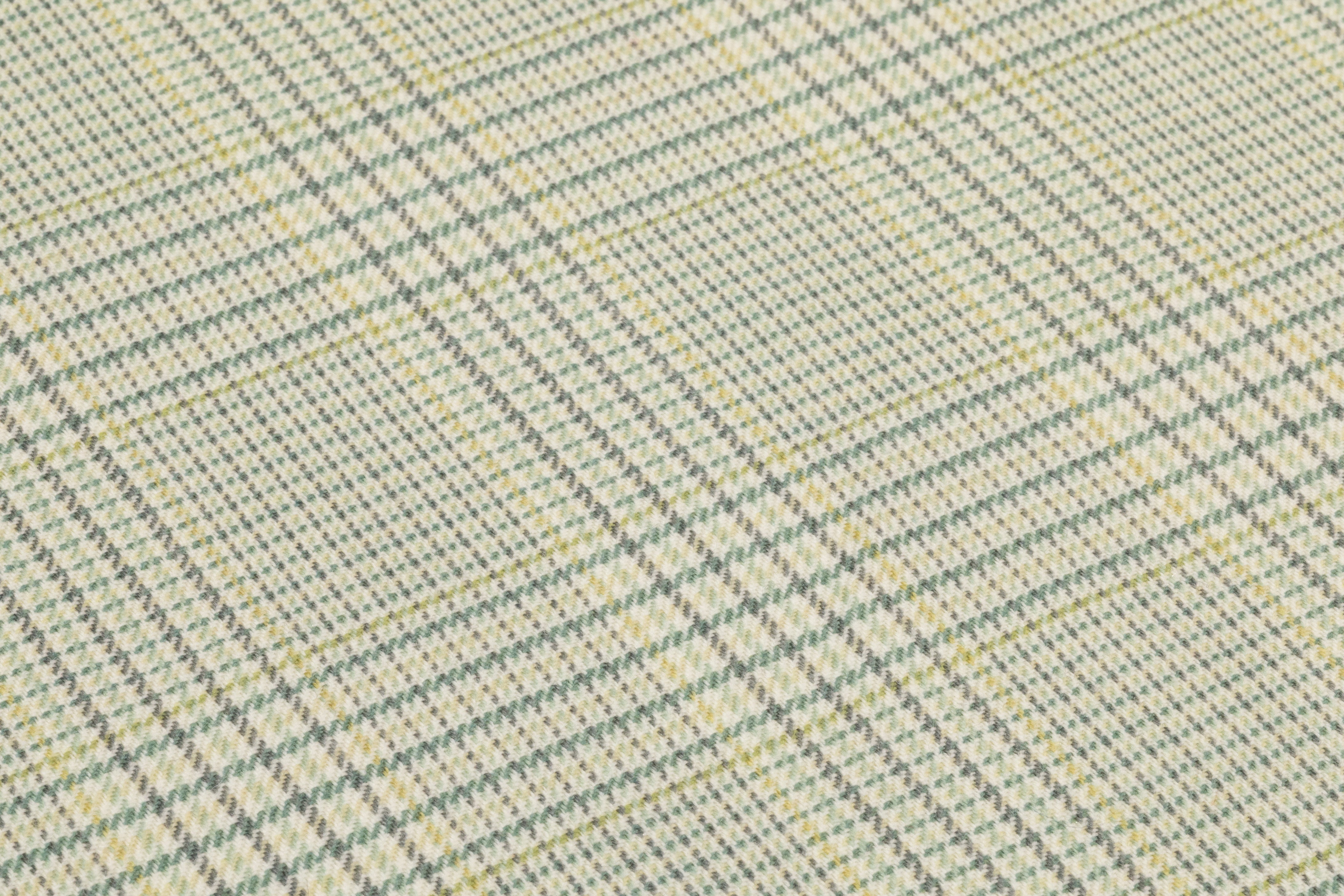 Checked English Wool Suiting - Light Green