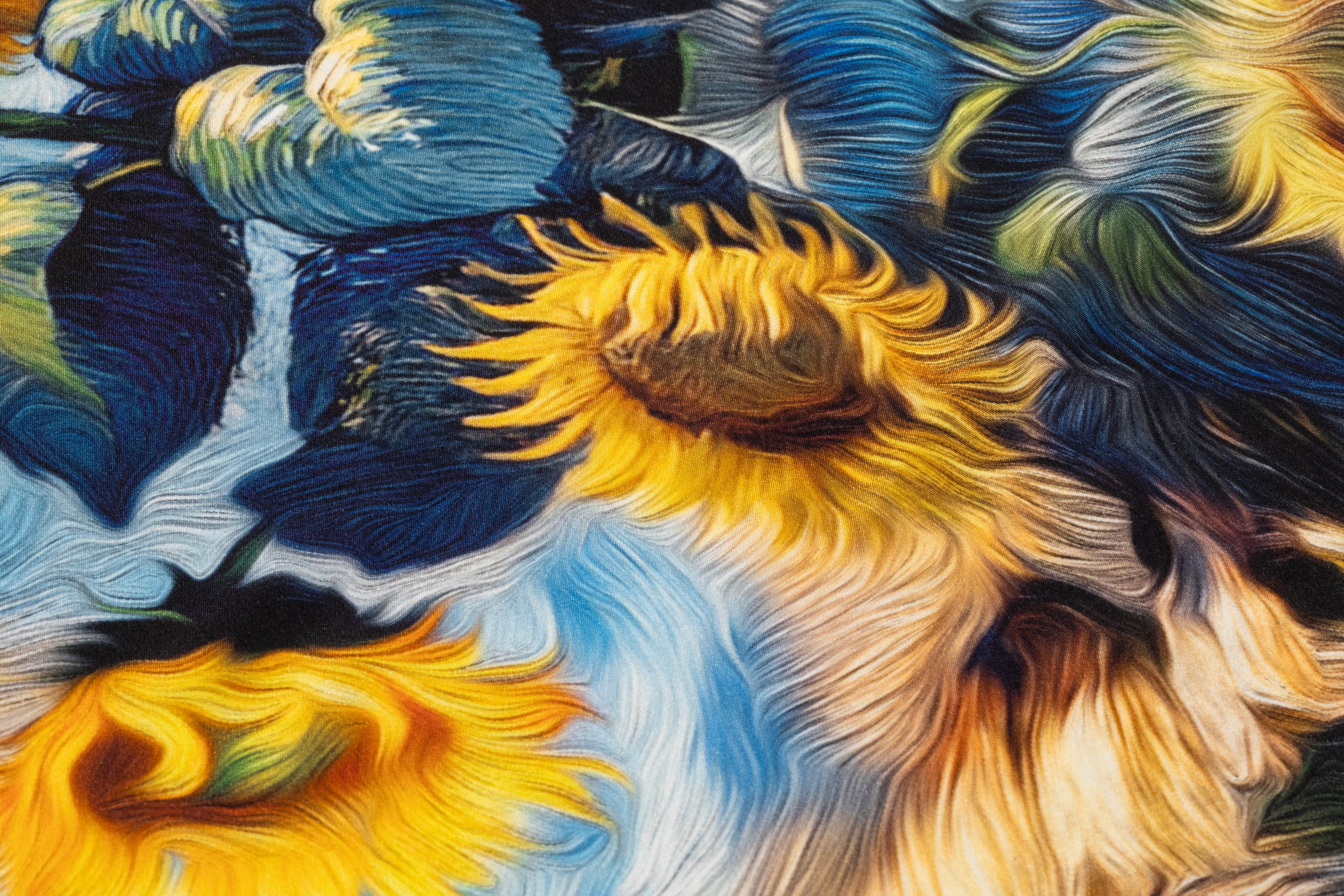 Sunflower Italian Silk Crepe de Chine - Blue