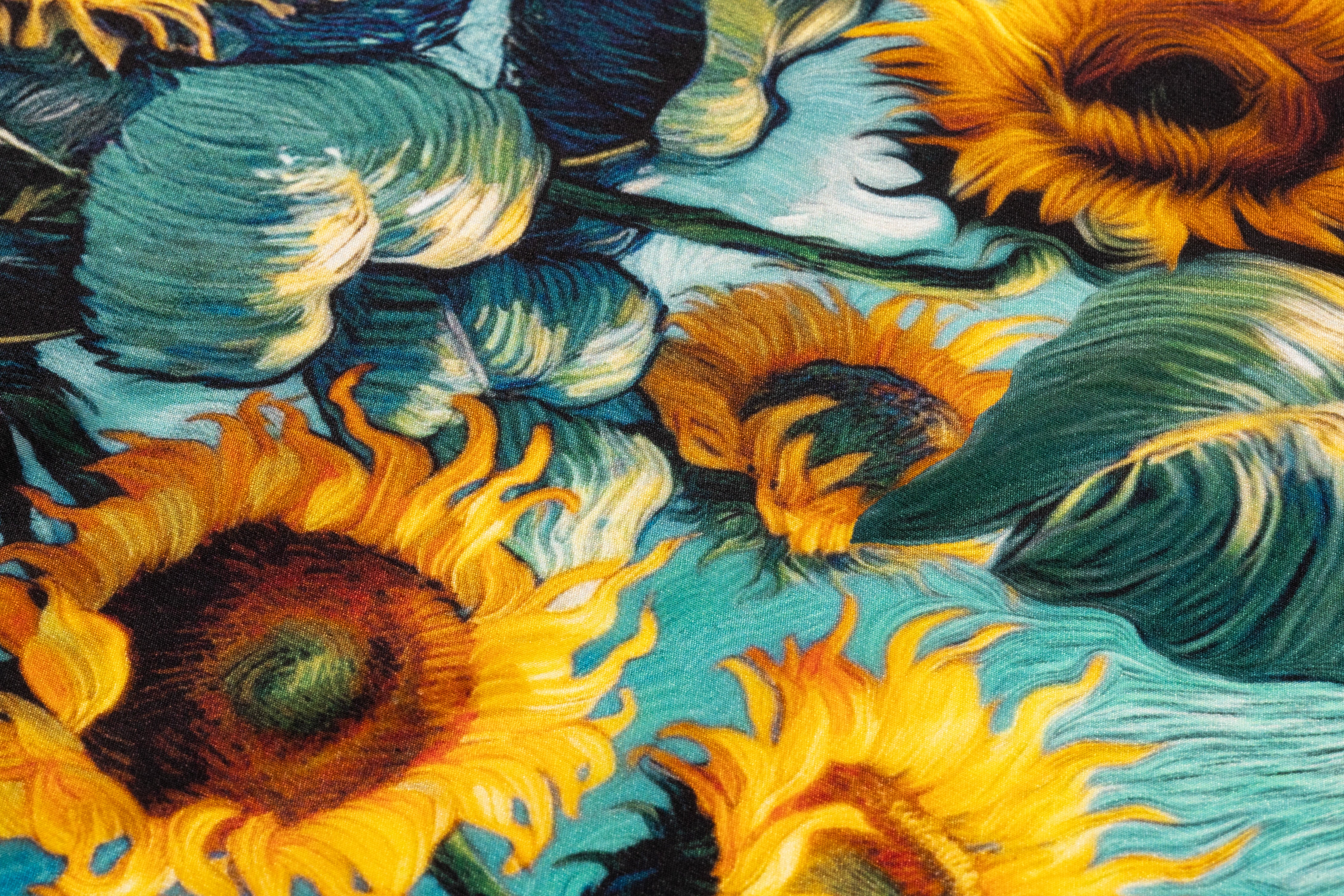 Sunflower Italian Silk Crepe de Chine - Teal Green