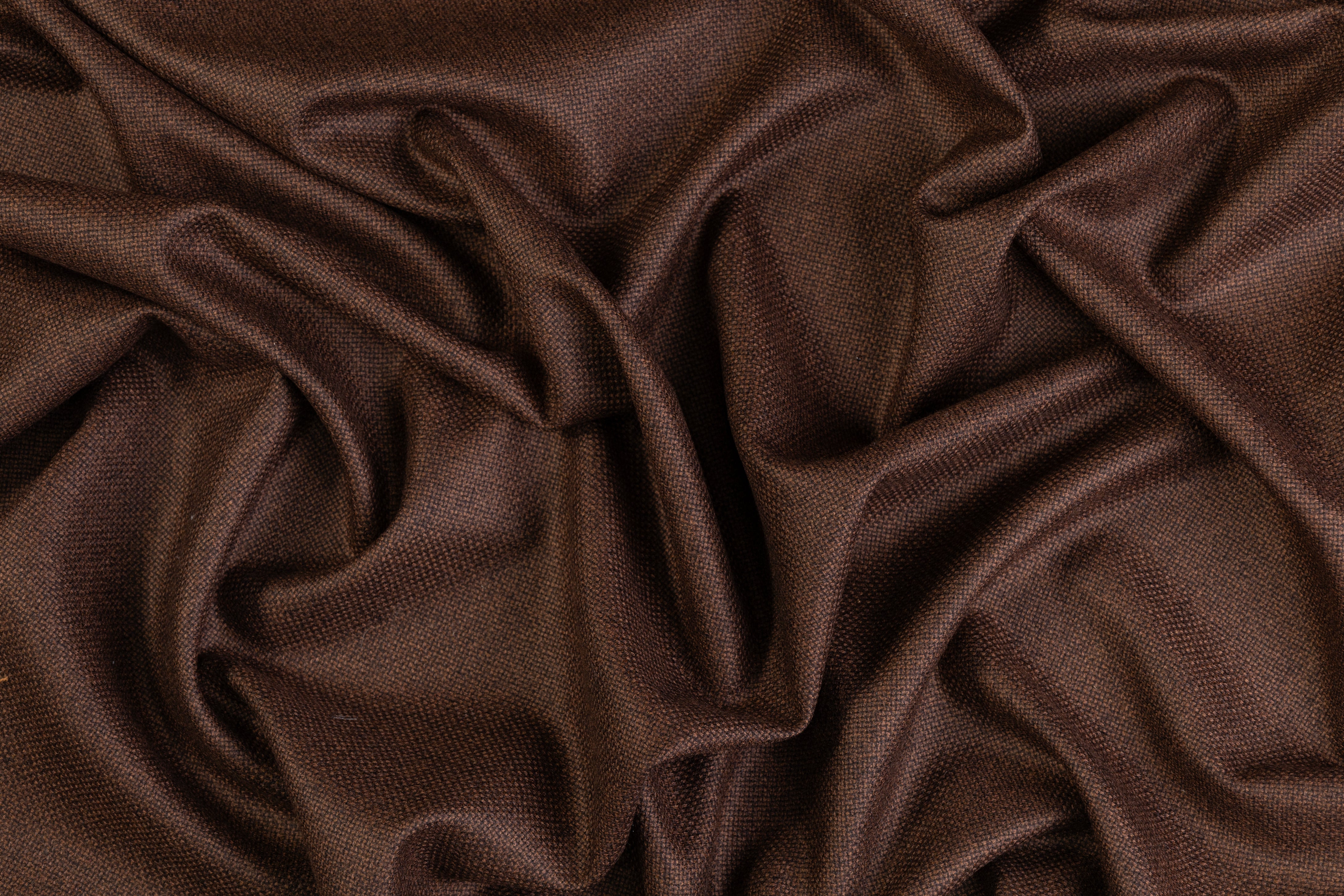 Italian Wool Tweed Suiting - Brown