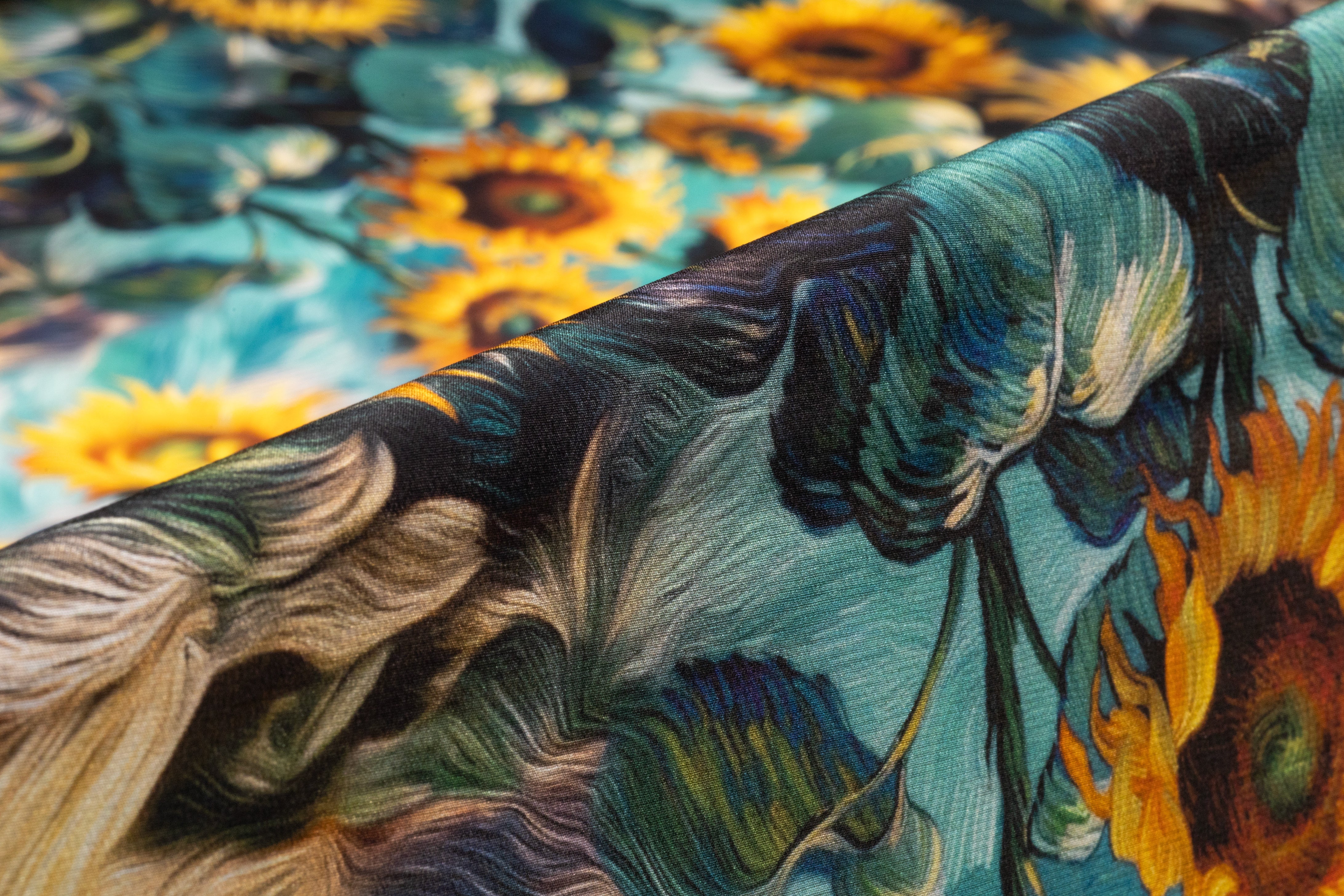 Sunflower Italian Silk Crepe de Chine - Teal Green
