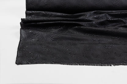 Cotton Blend Italian Moiré - Black