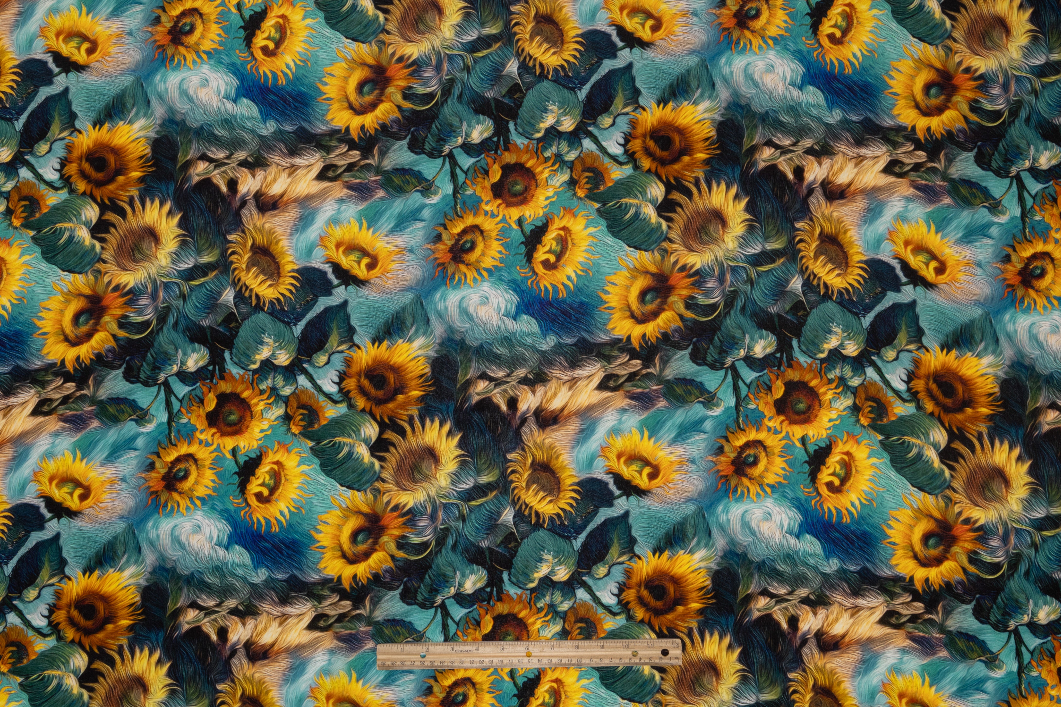 Sunflower Italian Silk Crepe de Chine - Teal Green