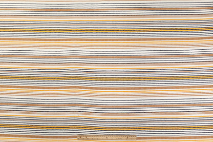 Striped Italian Soft Jacquard - Brown / White / Yellow