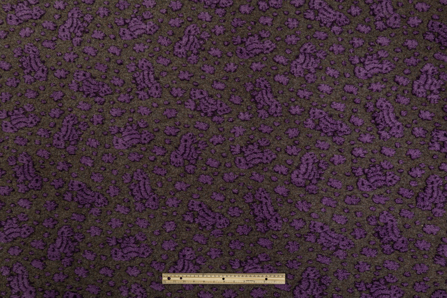 Abstract Italian Boiled Wool - Purple / Kalamata