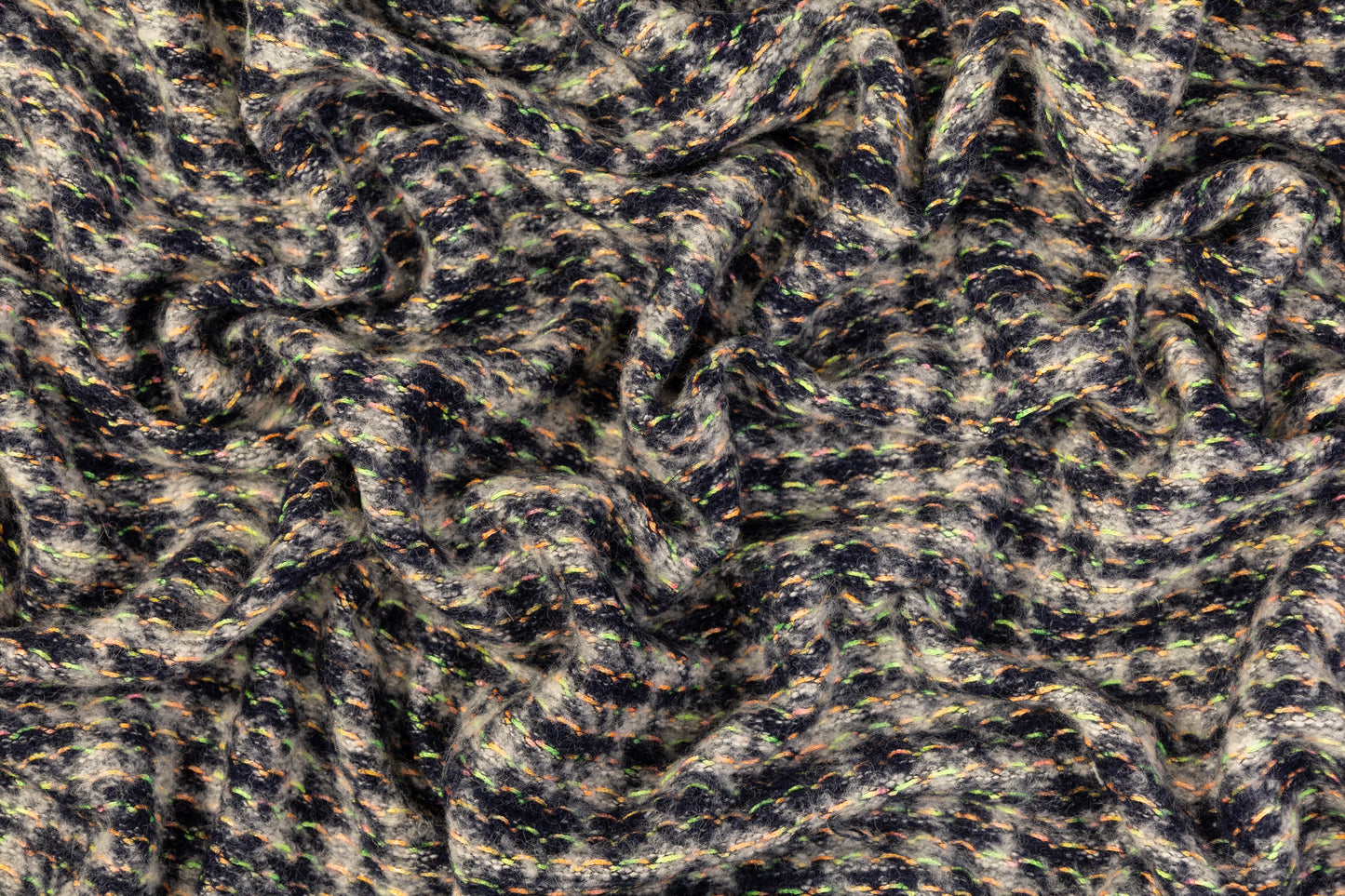 Italian Boiled Wool Tweed - Multicolor