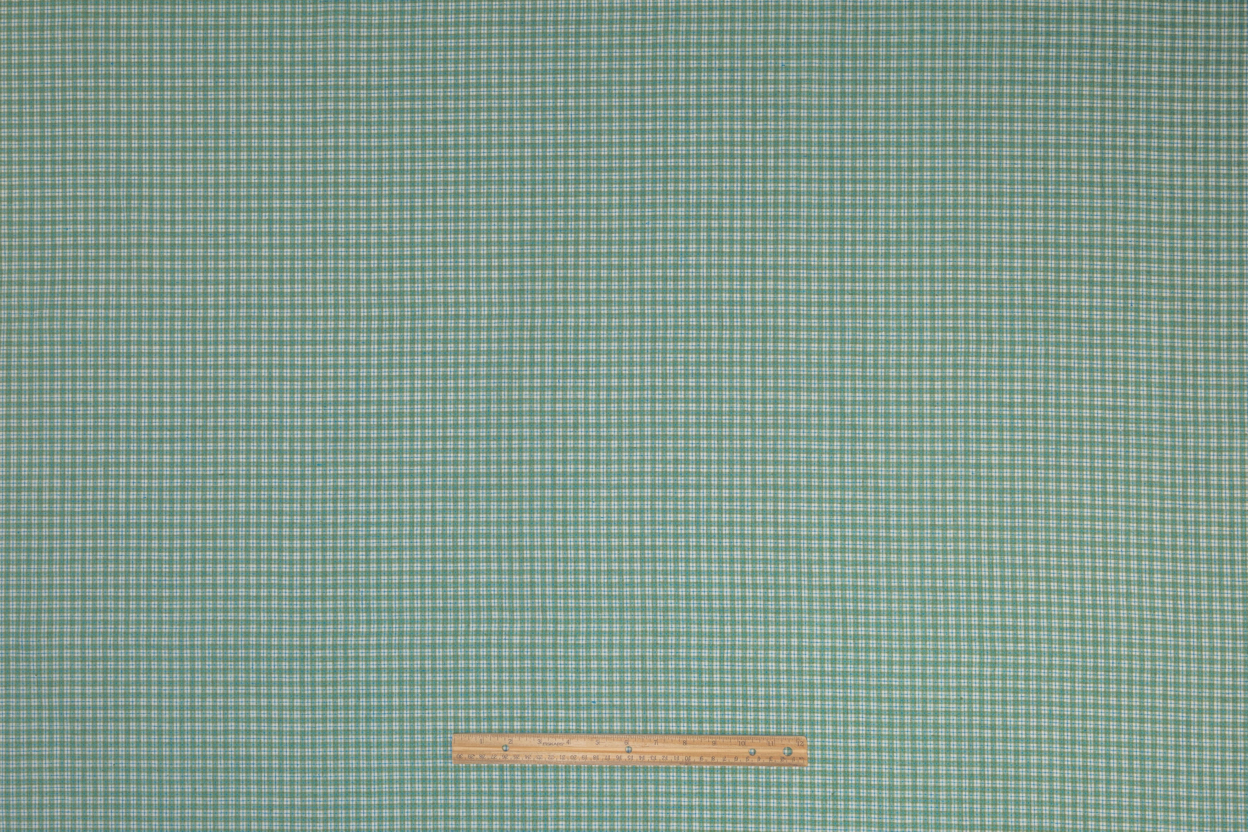 Checked Linen - Green / Blue