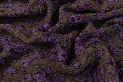 Abstract Italian Boiled Wool - Purple / Kalamata