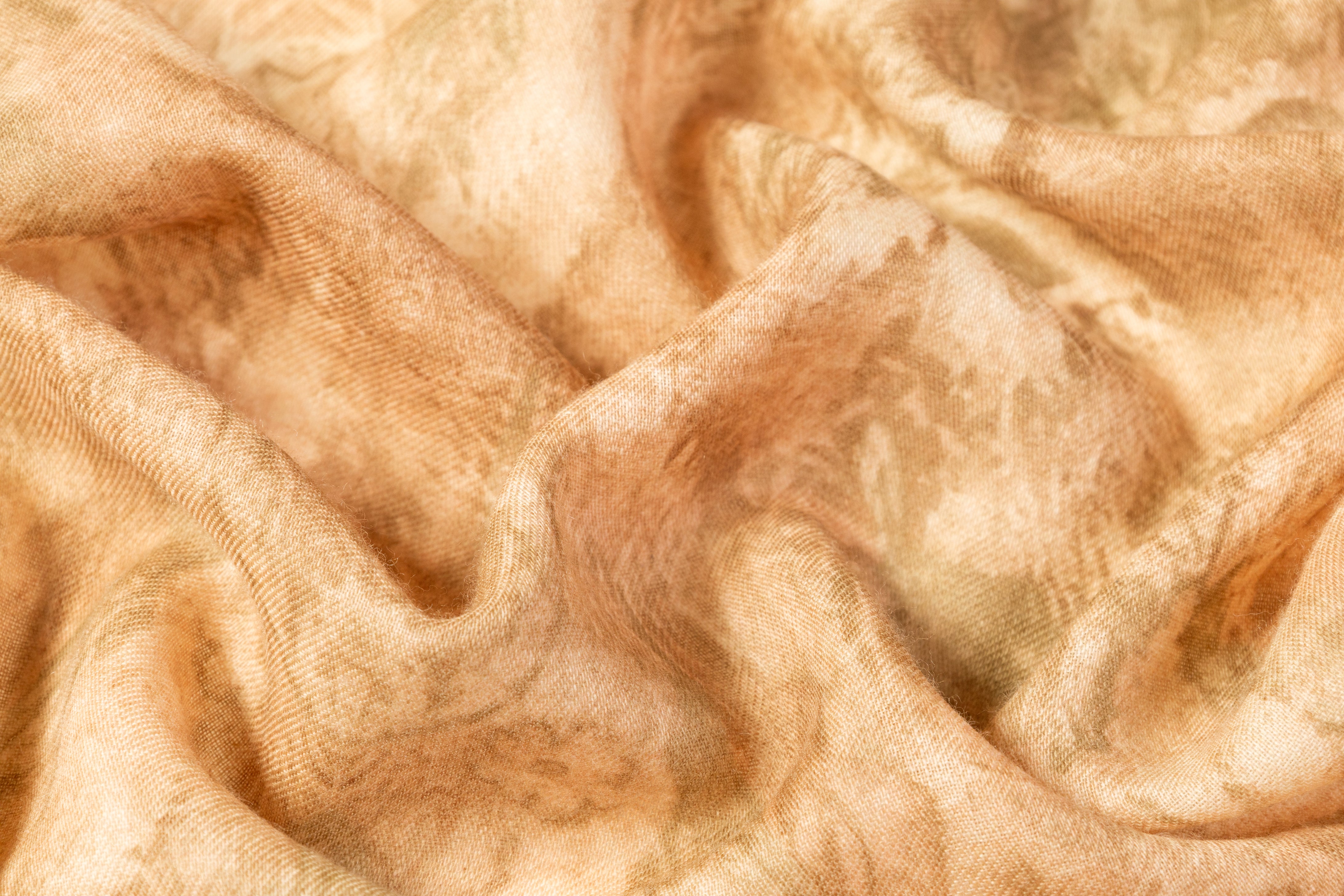 Printed Italian Wool Challis - Beige