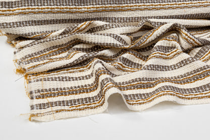 Italian Tweed Brocade - Off White / Gold