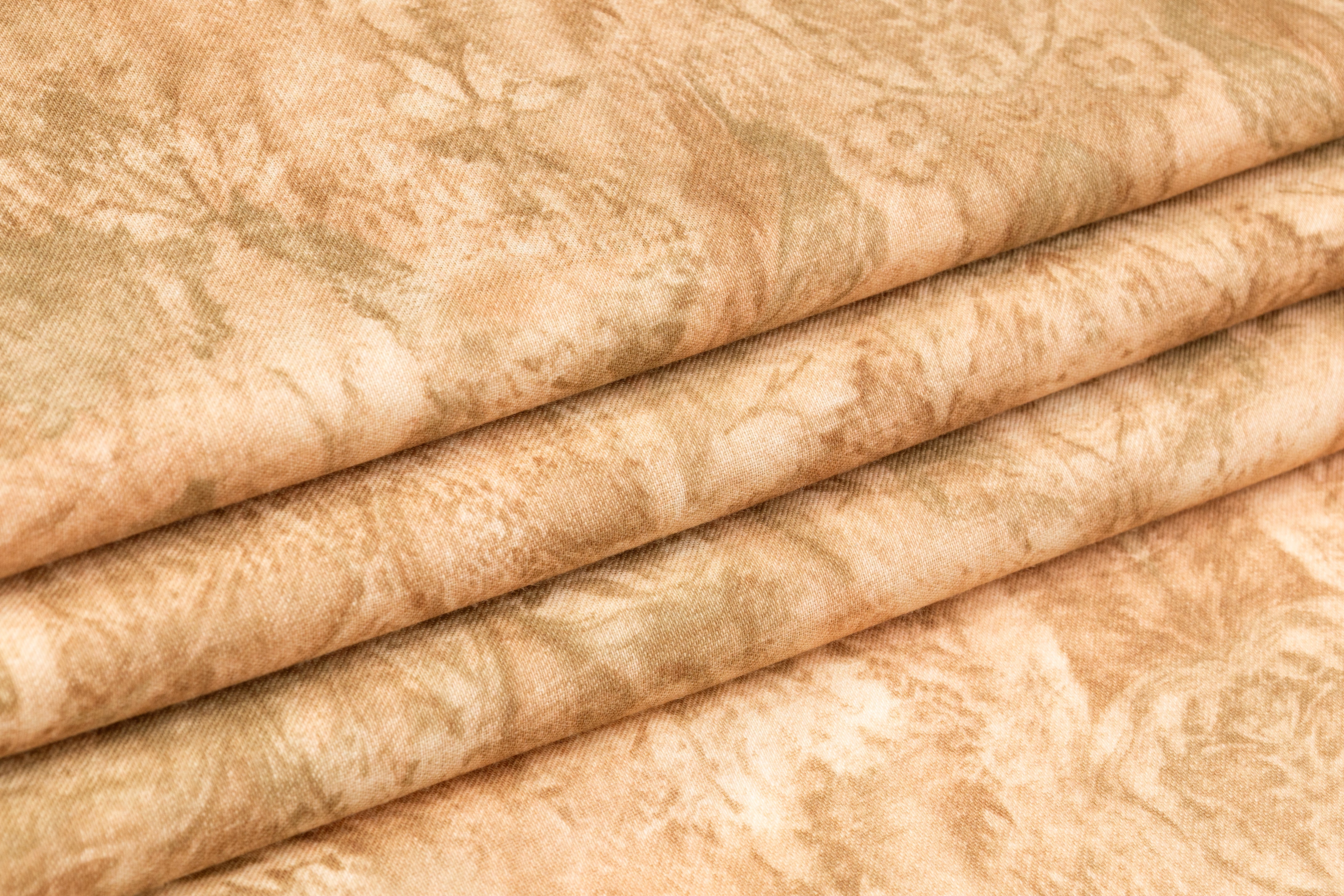 Printed Italian Wool Challis - Beige