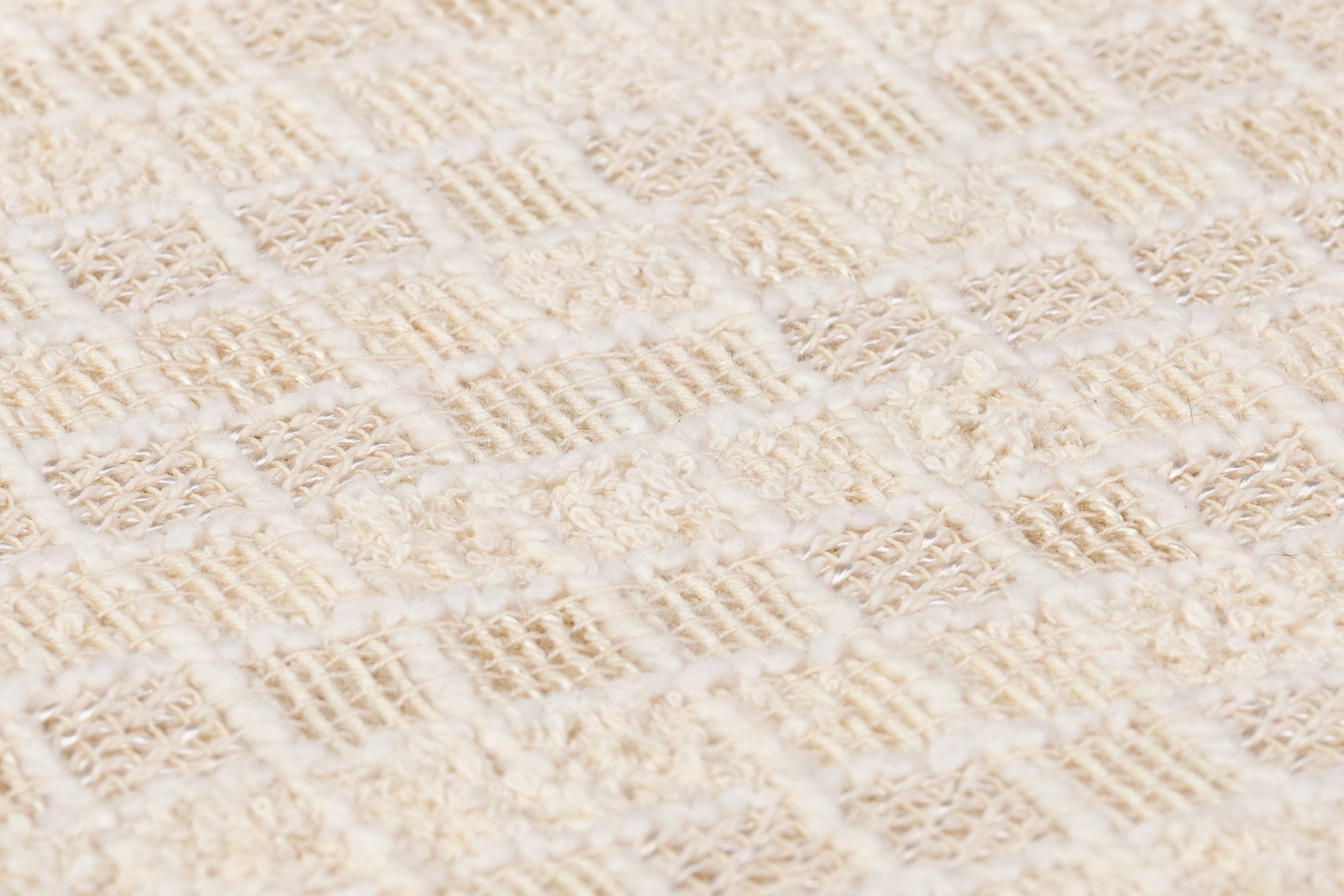 Italian Cotton Blend Tweed Boucle - Ivory