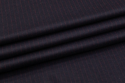 Double-Faced Italian Wool Jersey - Navy / Burgundy