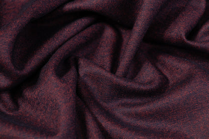 Double-Faced Italian Wool Jersey - Navy / Burgundy