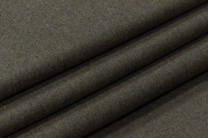 Italian Wool Flannel Suiting - Olive Green