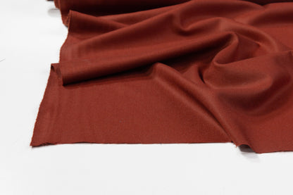 Italian Wool Flannel Suiting - Burnt Orange
