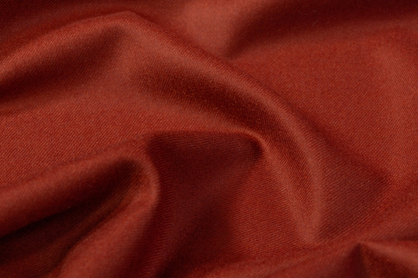 Italian Wool Flannel Suiting - Burnt Orange