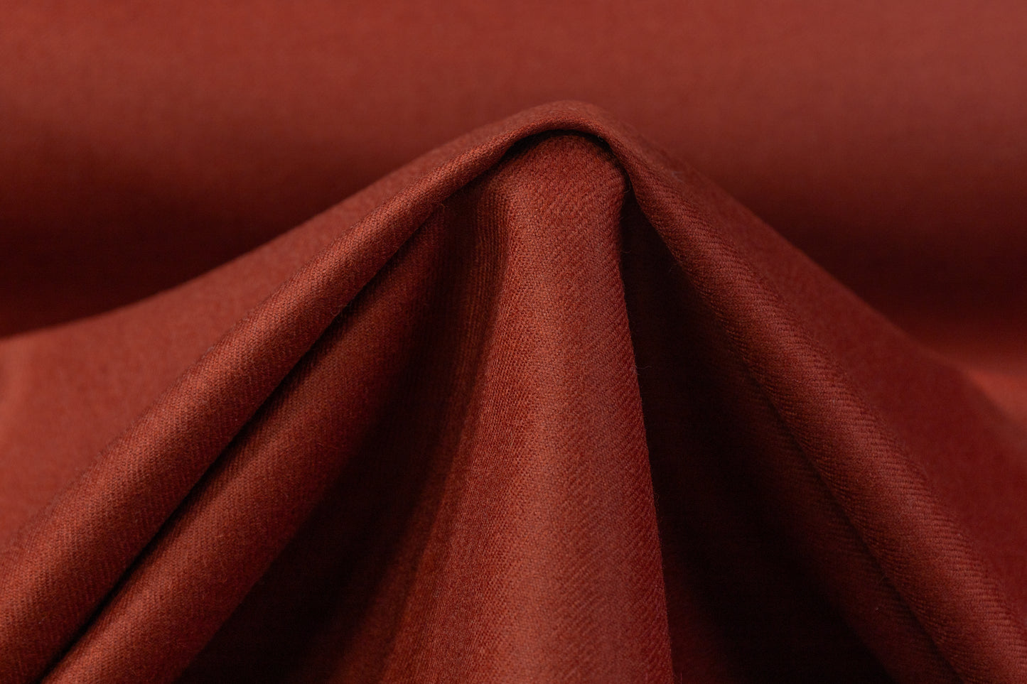 Italian Wool Flannel Suiting - Burnt Orange