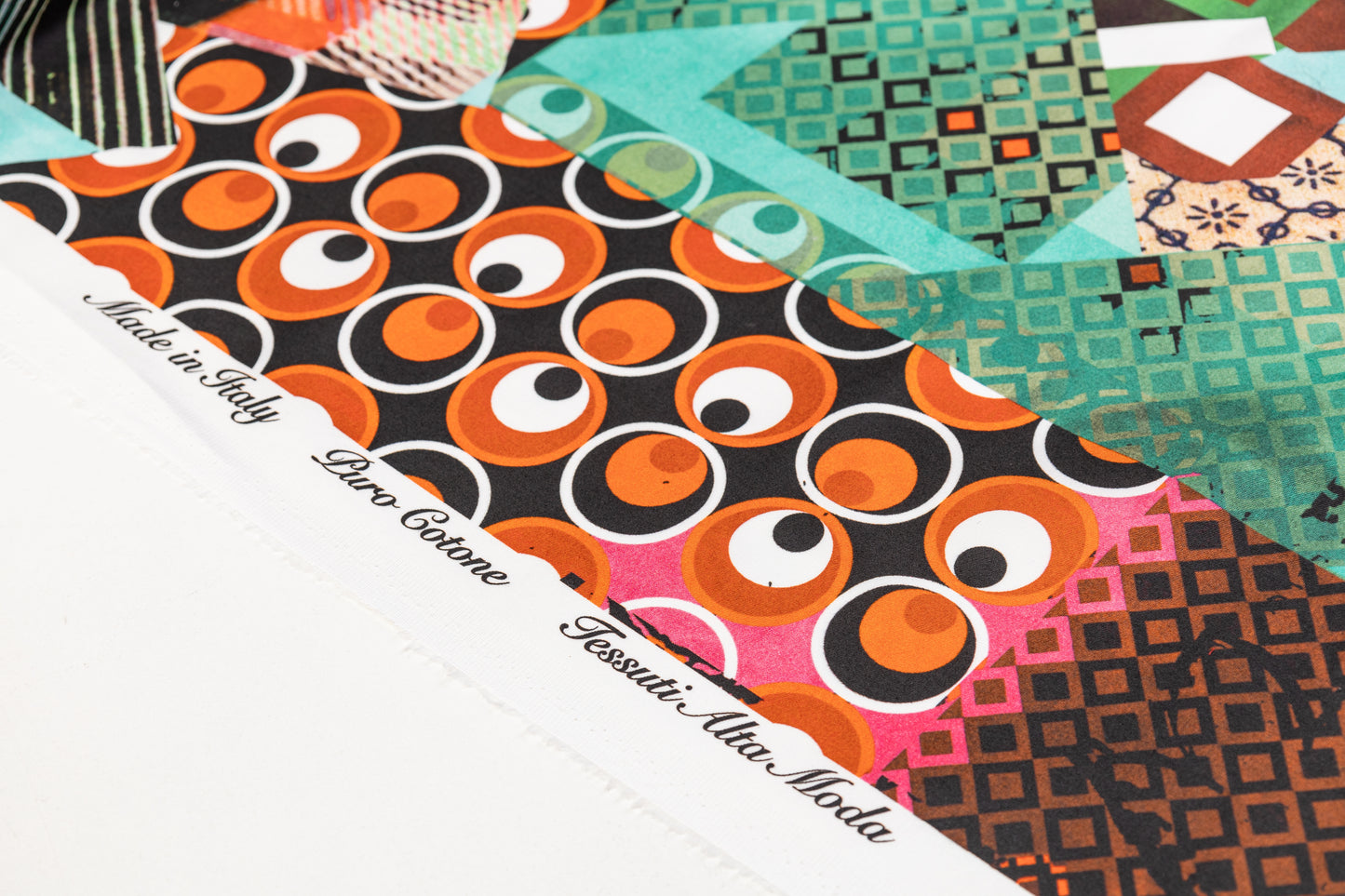 Contemporary Design Italian Cotton Sateen - Multicolor