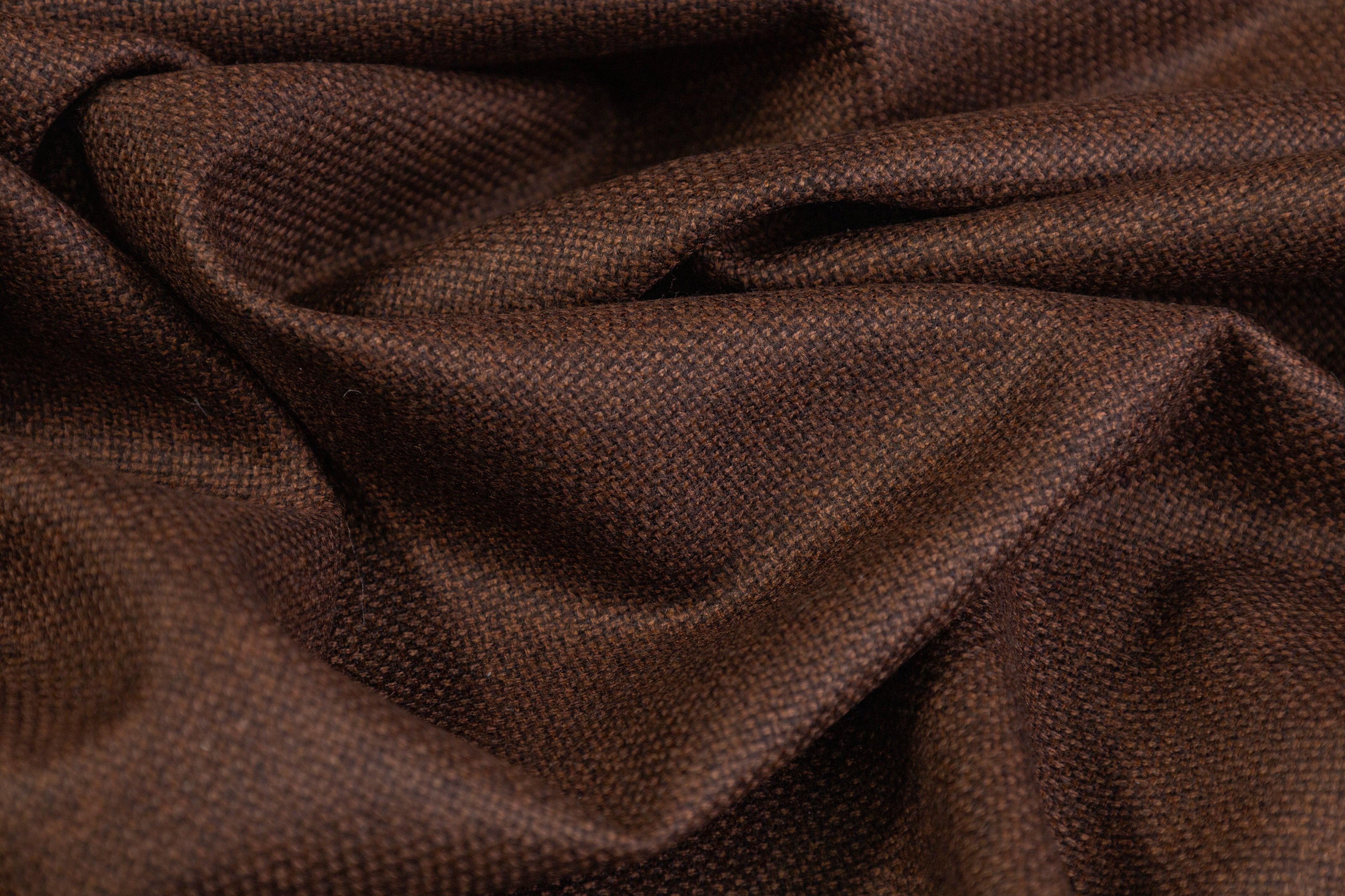 Italian Wool Tweed Suiting - Brown