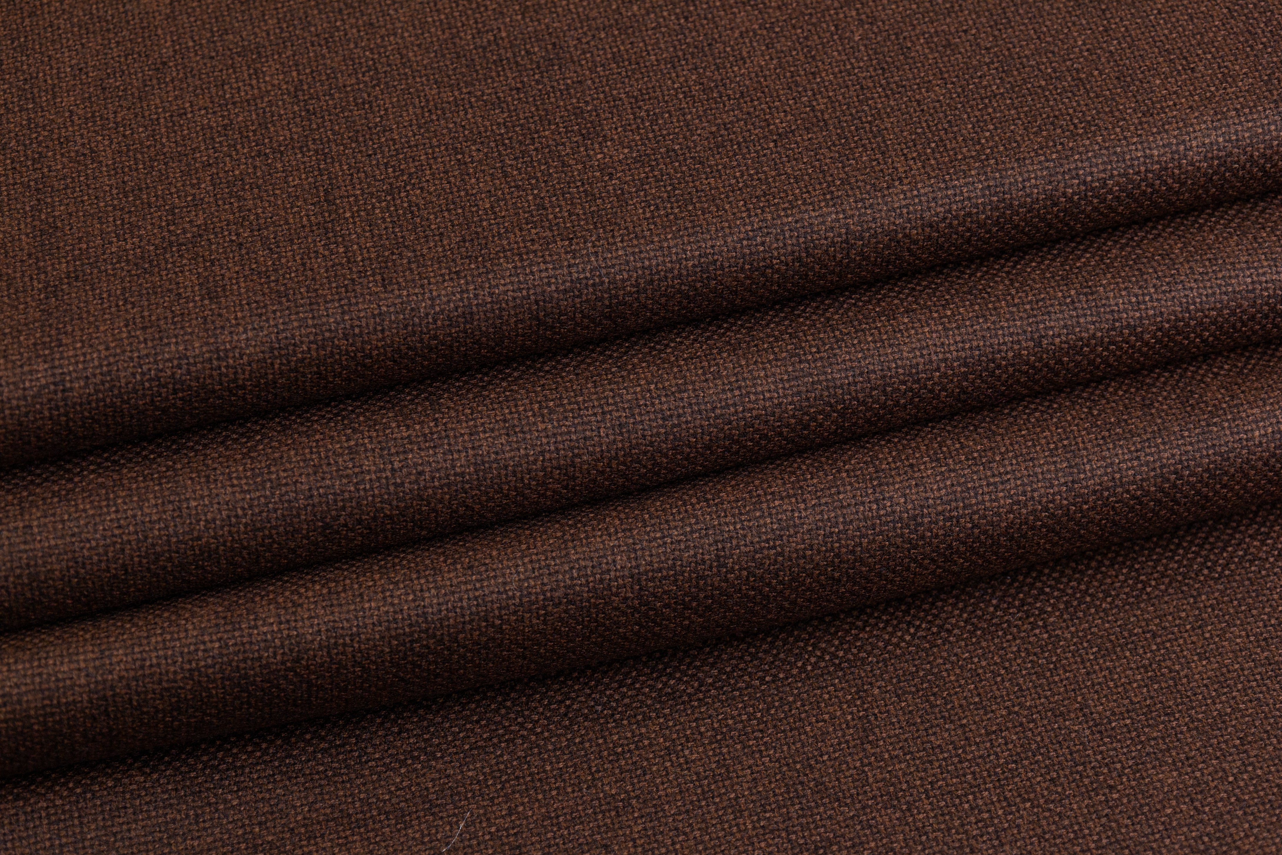 Italian Wool Tweed Suiting - Brown