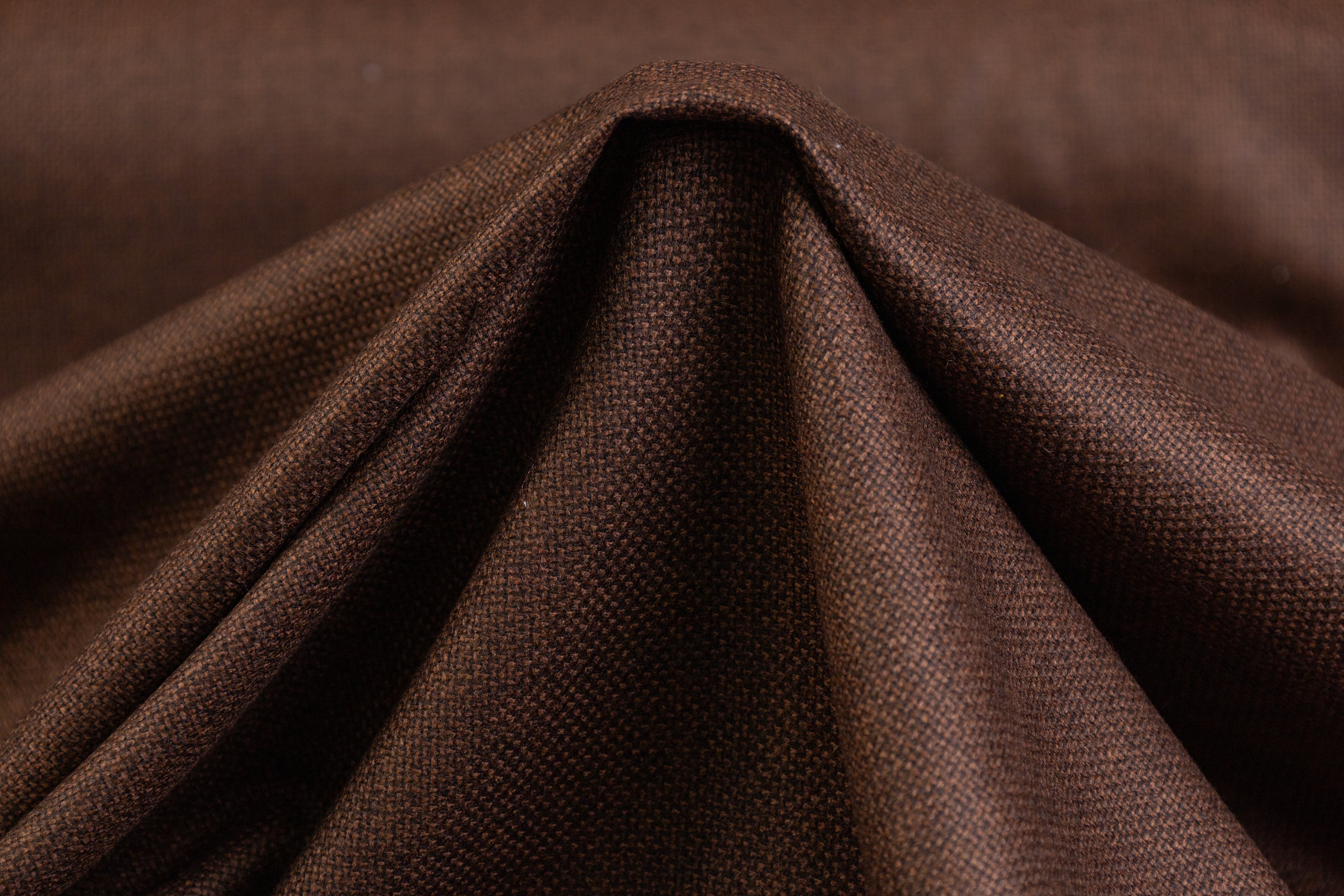 Italian Wool Tweed Suiting - Brown