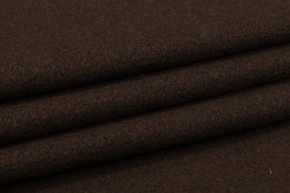 Double-Faced Plaid Boiled Wool - Brown